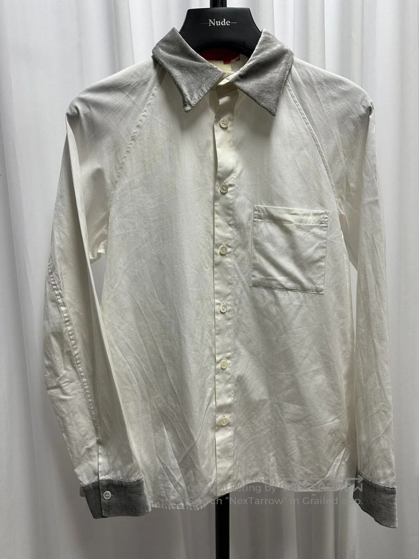 Y's Yohji Yamamoto Y's Velvet Panel Shirt. Size US L / EU 52-54 / 3 - 1 Thumbnail