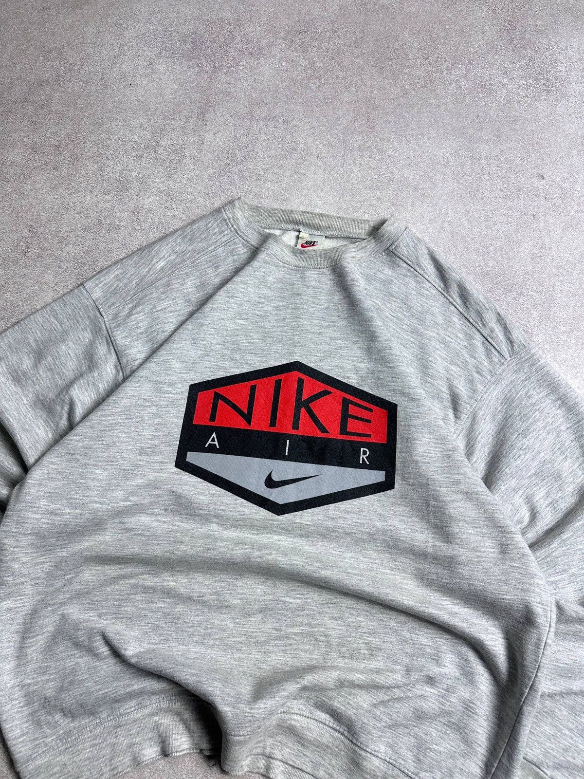 Nike Vintage 90s Nike Swoosh Big Logo Sweatshirt M Size US M / EU 48-50 / 2 - 2 Thumbnail