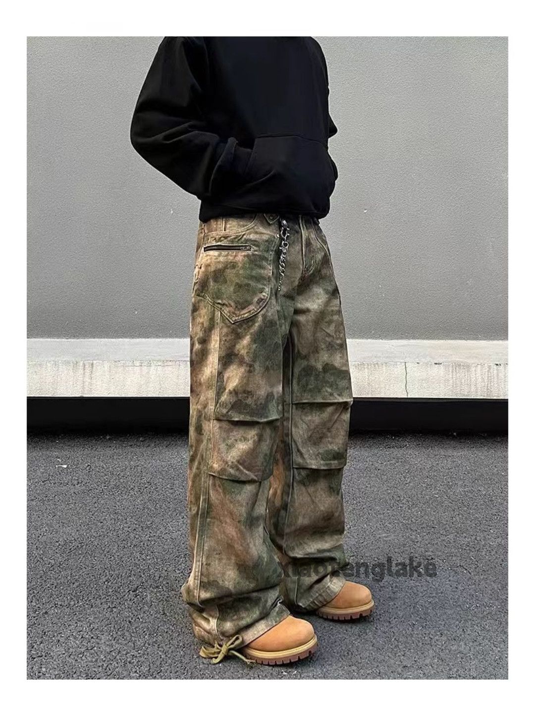 Designer × Japanese Brand × Vintage washed faded loose baggy camo pattern cargo pants Size US 30 / EU 46 - 3 Thumbnail