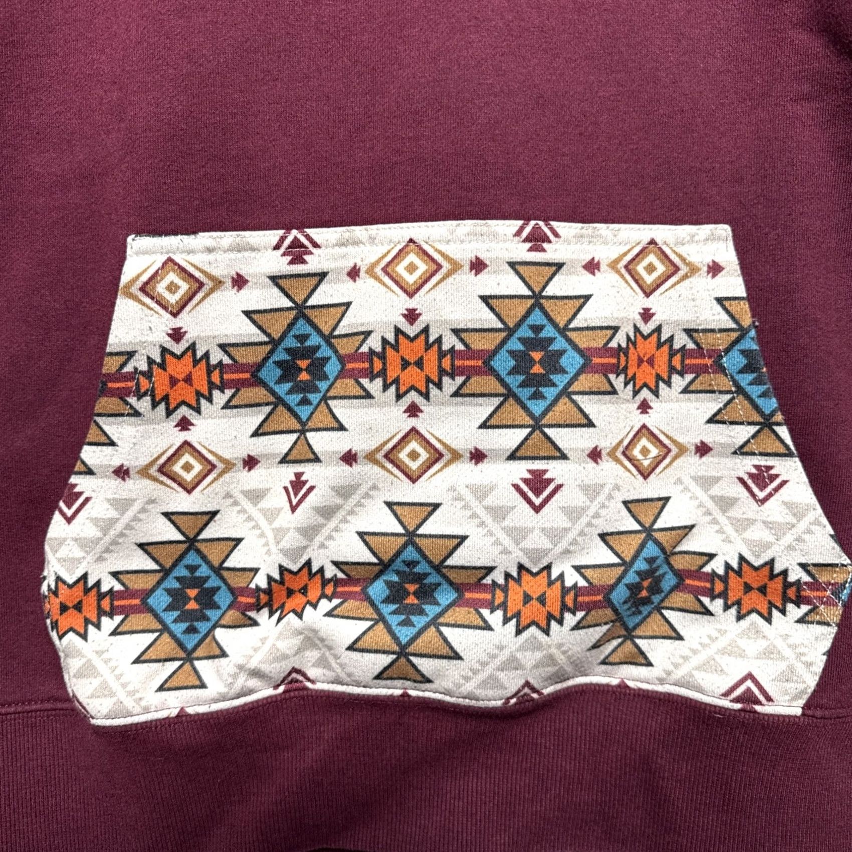 Vintage HOOEY LADIES MONTERREY MAROON HOODIE AZTEC PRINT SIZE XXL Hoodie Womens Regular Fleece Pullover Hooded Pockets Aztec Activewear Size XXL / US 16-18 / IT 52-54 - 4 Thumbnail
