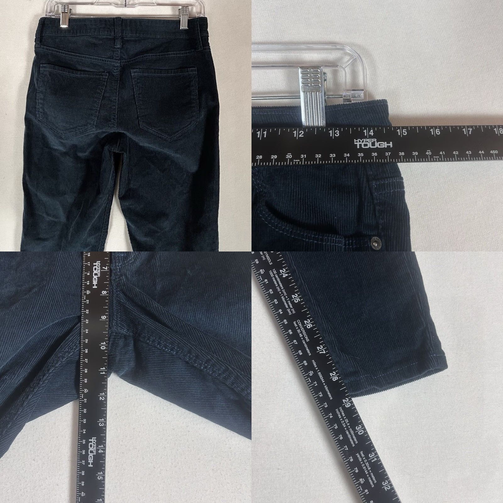 Old Navy Old Navy Rockstar Super Skinny Corduroy Pants Womens 4 Green Dark Wash Mid Rise Chino Stretch Pockets Casual Size 27" / US 4 / IT 40 - 8 Thumbnail