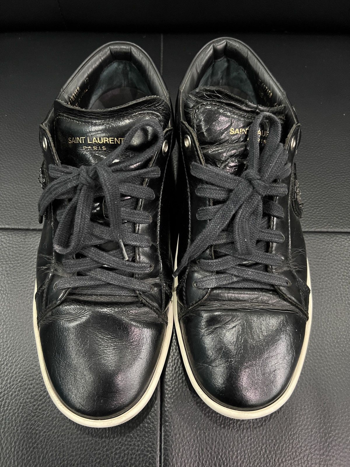 Saint Laurent Paris Saint Laurent Heart & Lightning Studded Sneakers Size US 9 / EU 42 - 10 Thumbnail
