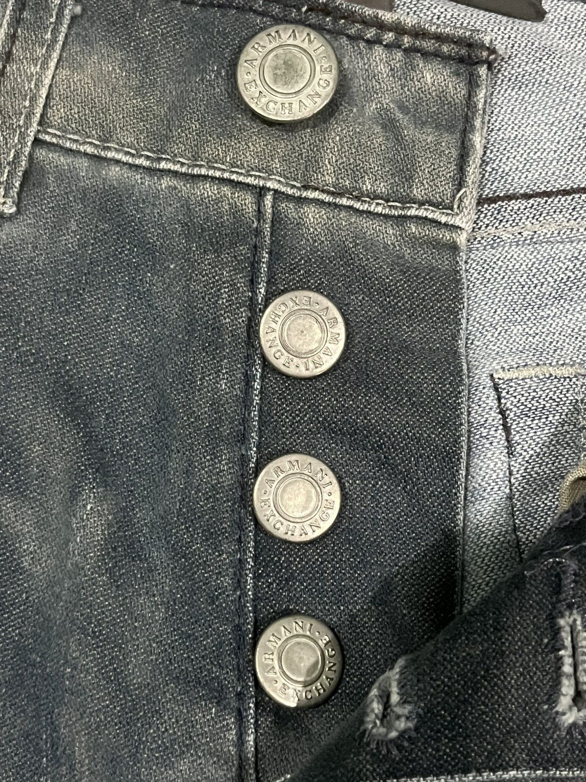 Armani Exchange Armani Exchange Powell Indigo Button Fly Loose Fit Jeans Size US 31 - 6 Thumbnail