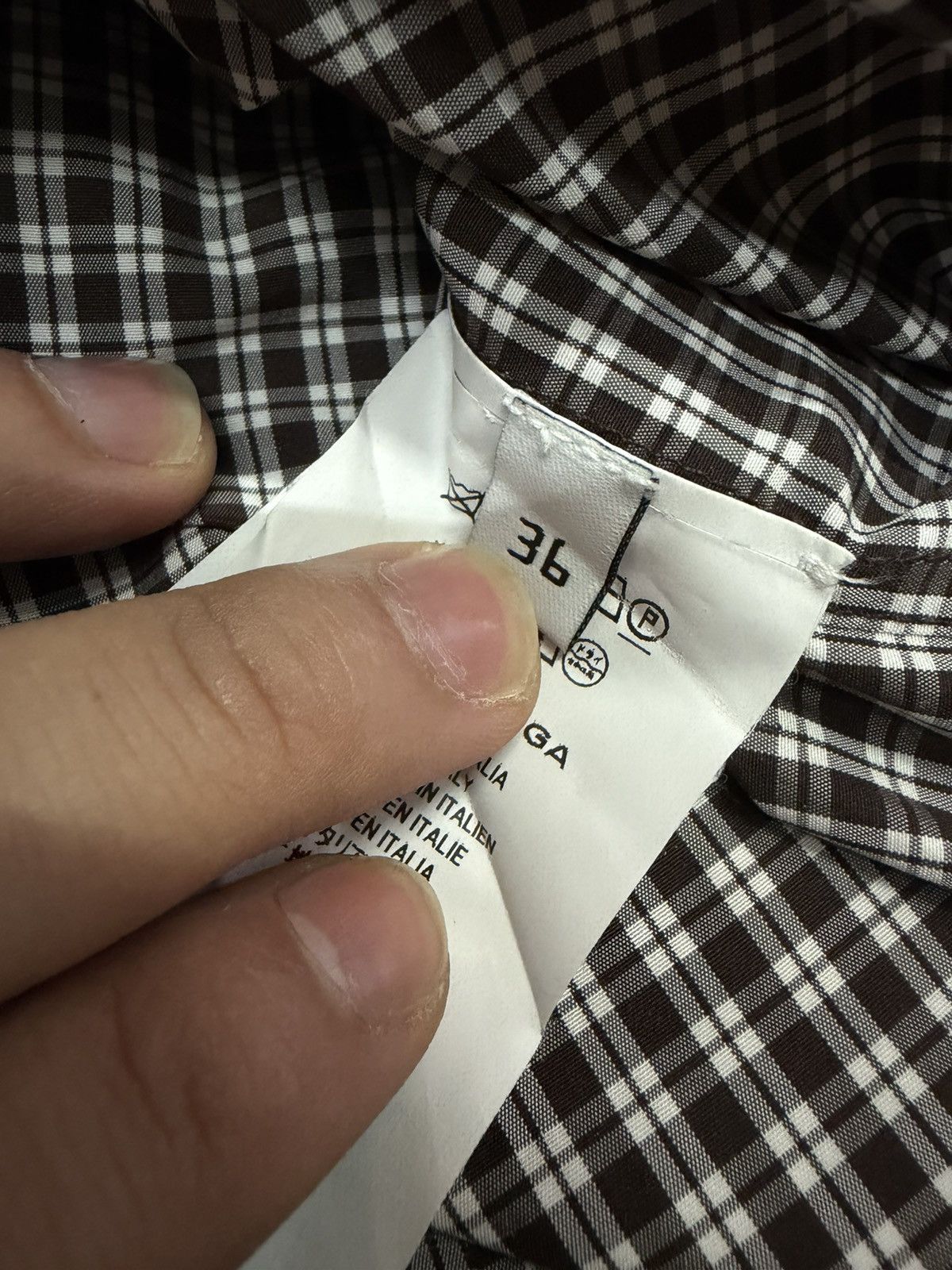 Balenciaga BALENCIAGA 2017” BROWN CHECKERER SHIRT Size US L / EU 52-54 / 3 - 5 Thumbnail