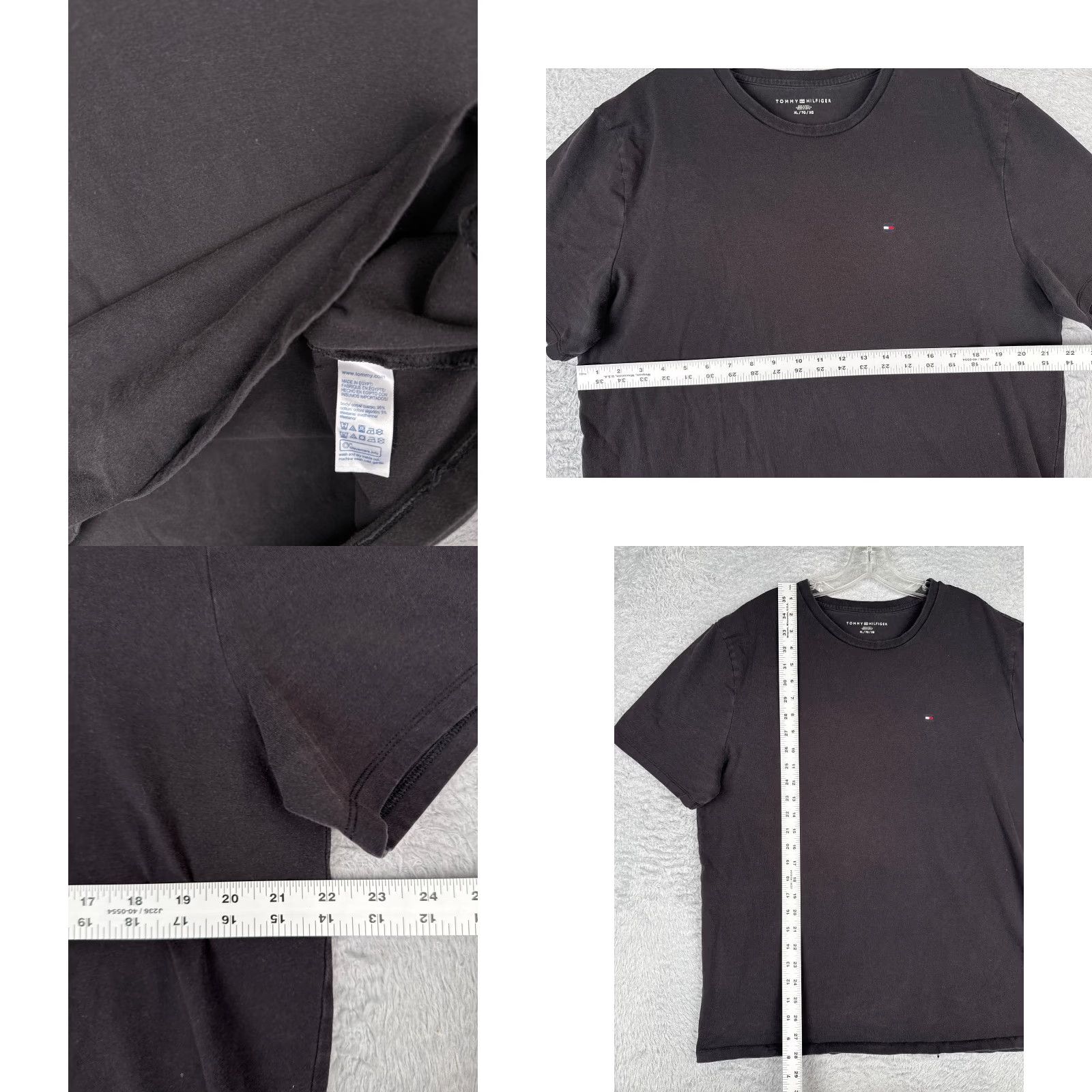Tommy Hilfiger Tommy Hilfiger Shirt Adult XL Black Short Sleeve Crew Cotton Blend READ Size US XL / EU 56 / 4 - 8 Thumbnail