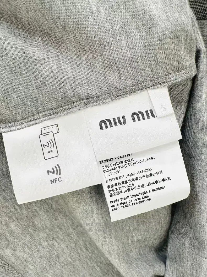 Miu Miu Miu Miu Size S Logo logo round neck short sleeve Size S / US 4 / IT 40 - 5 Thumbnail