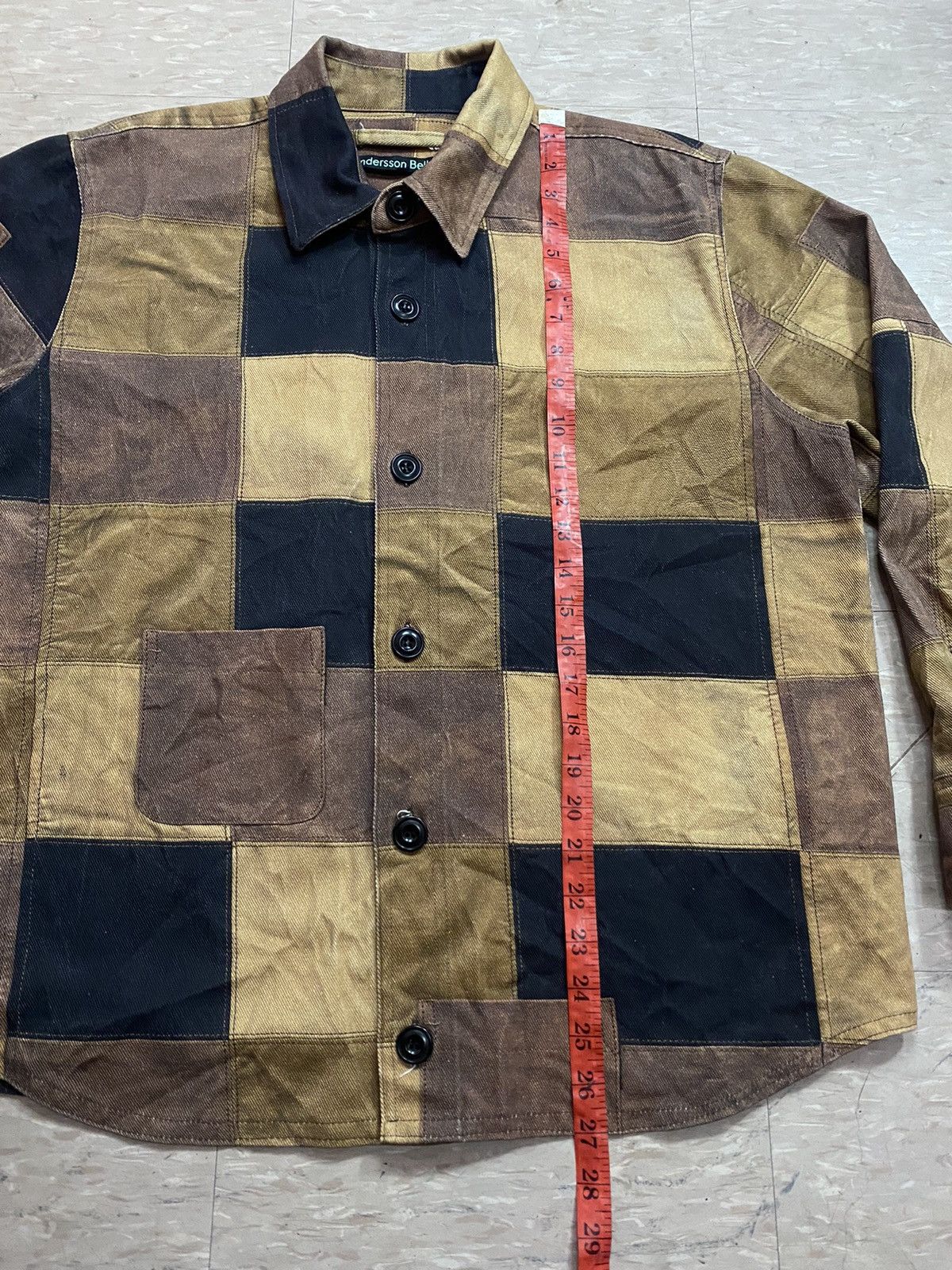 Andersson Bell × Designer Andersson Bell leather patchwork print shirt Size US S / EU 44-46 / 1 - 14 Thumbnail