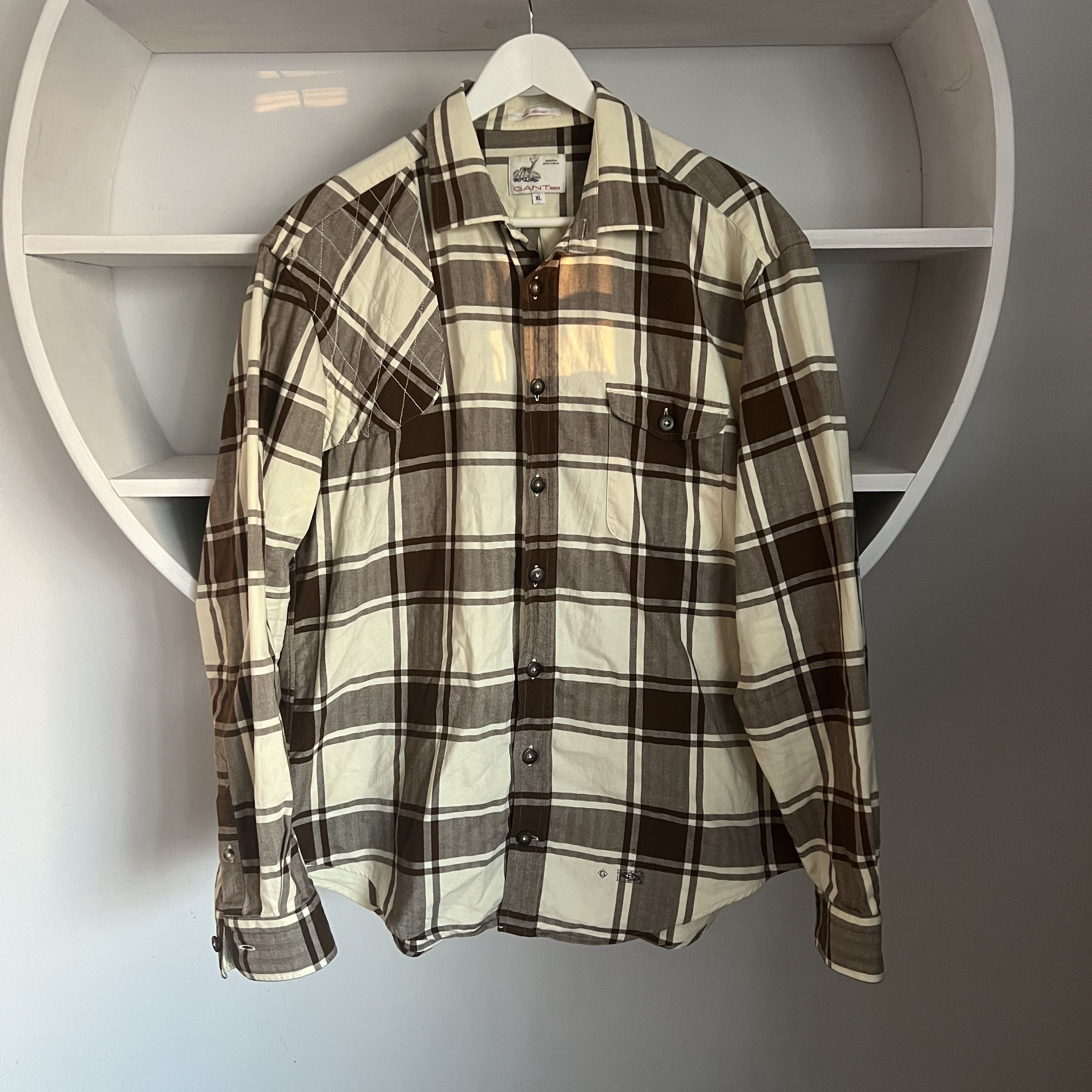 Gant Men's GANT RUGGER THE HUNTER Check RARE Cotton Shirt Size XL Size US XL / EU 56 / 4 - 1 Thumbnail