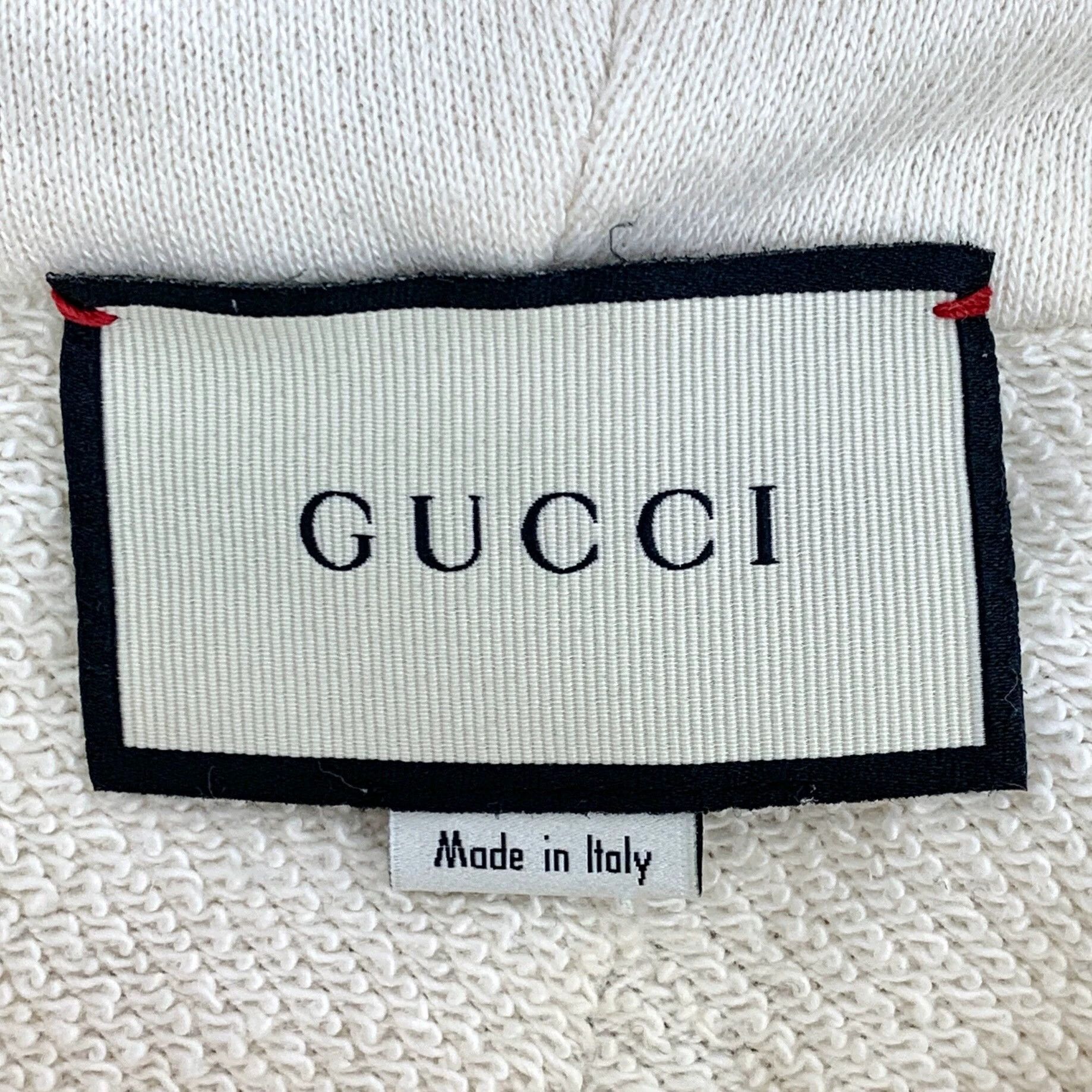 Gucci Gucci Beige Cotton Hooded Drawstring Long-Sleeve Sweatshirt Size US M / EU 48-50 / 2 - 7 Thumbnail