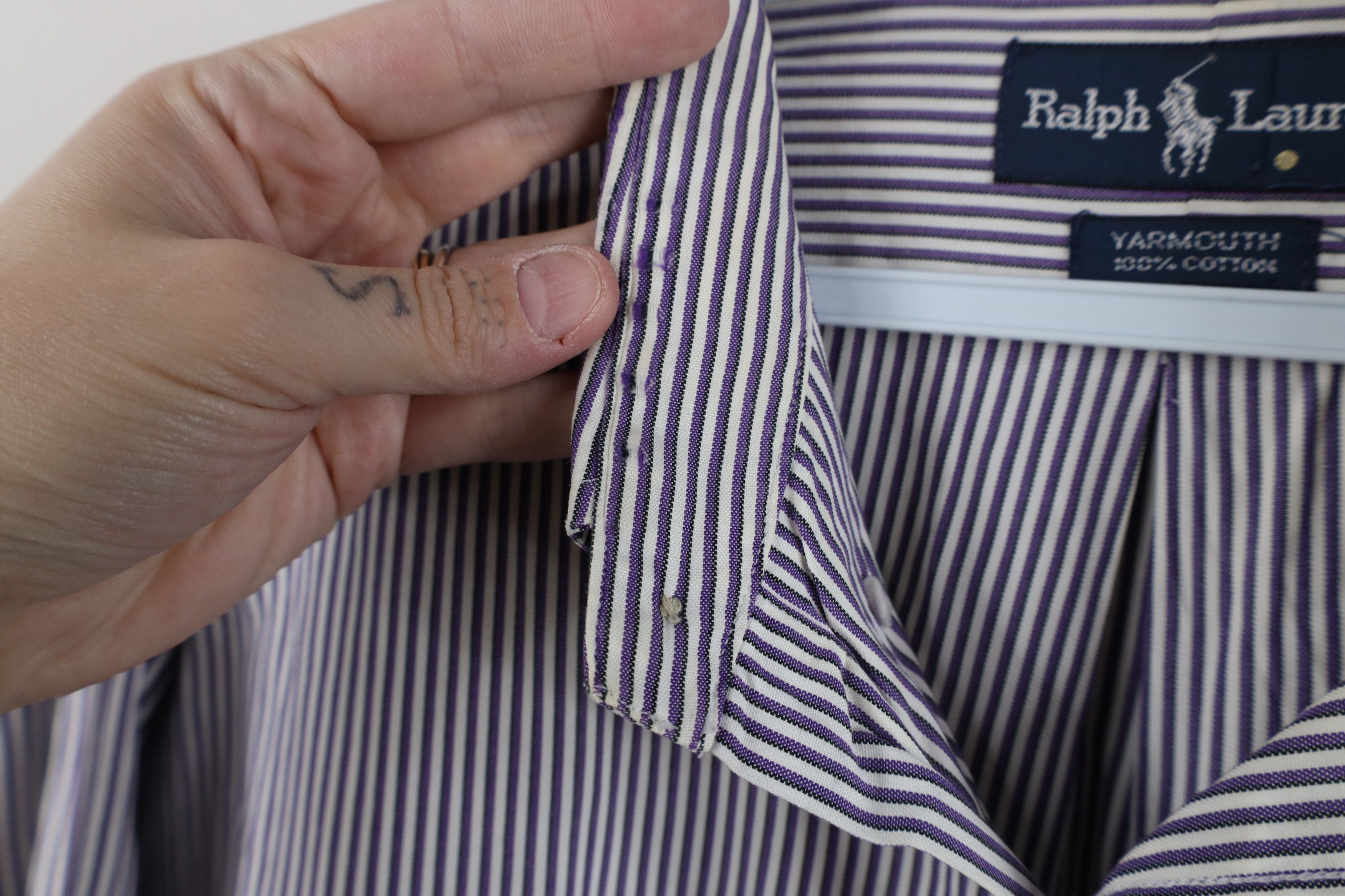 Ralph Lauren Vintage 90s Ralph Lauren Yarmouth Striped Button Down Shirt Size US L / EU 52-54 / 3 - 6 Thumbnail