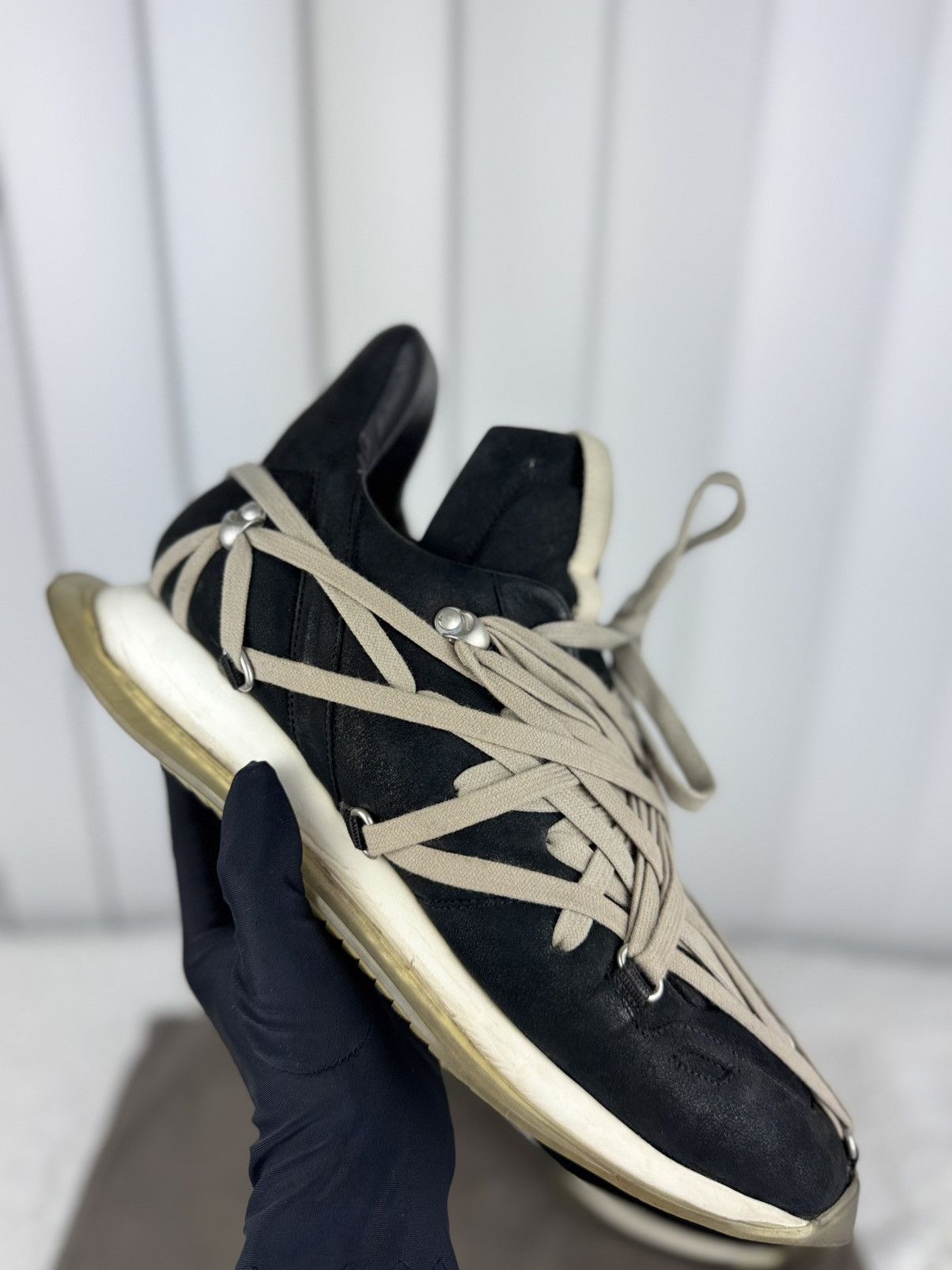Rick Owens Rick Owens Megalace Runner – Black Size US 9 / EU 42 - 7 Thumbnail