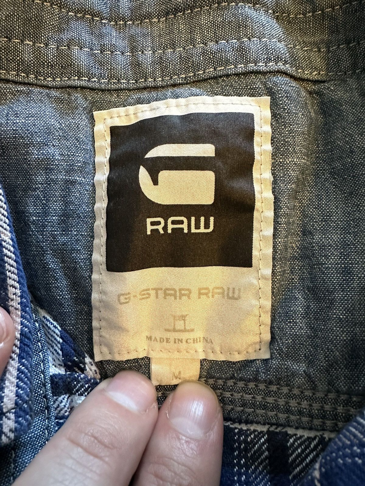 G-Star G-Star Raw Denim Men Casual L/S Shirt Blue Check-Size M Size US M / EU 48-50 / 2 - 5 Thumbnail