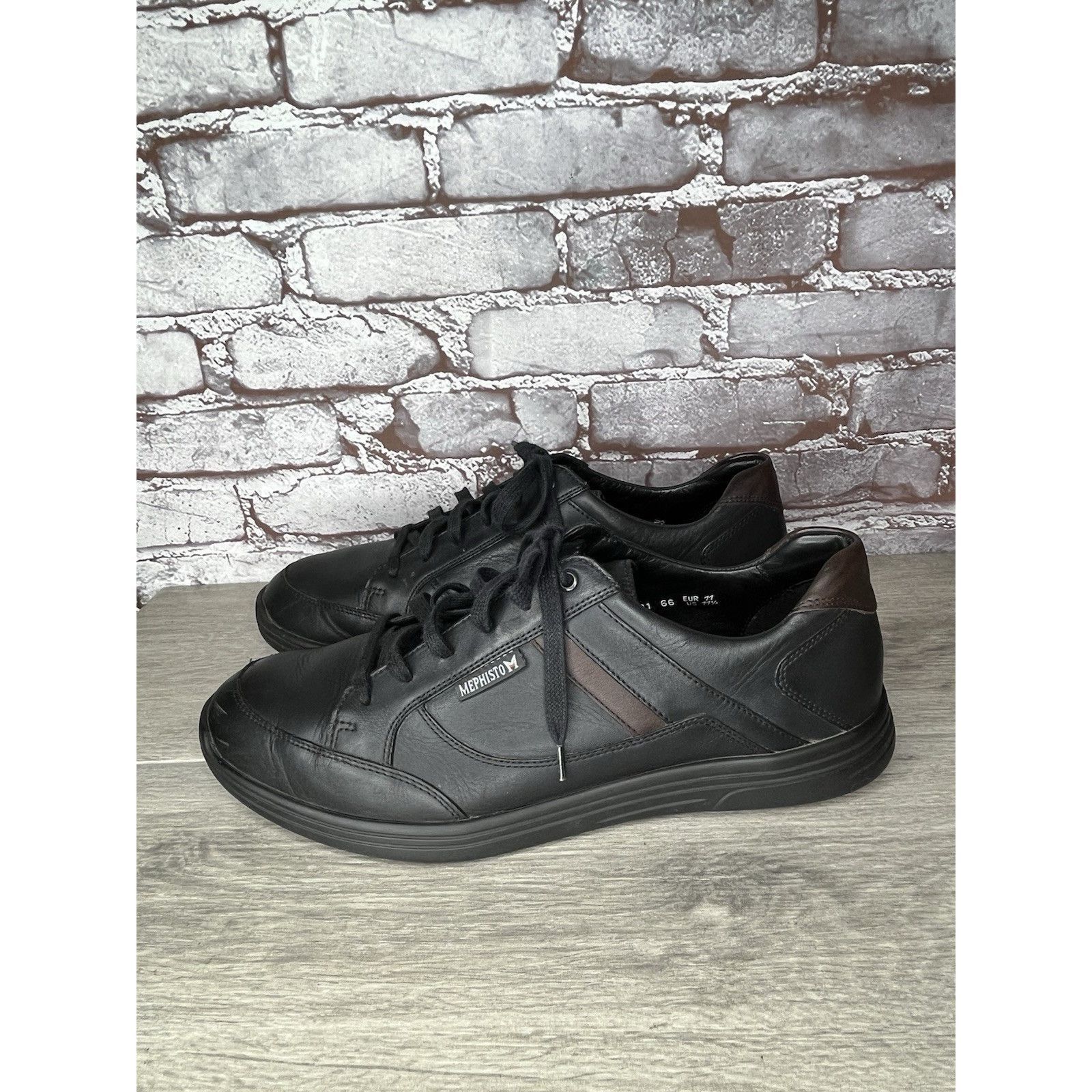 Mephisto MEPHISTO Frank GoWing Black Leather Lace Up Sneakers Shoes M Size US 11.5 / EU 44-45 - 17 Thumbnail