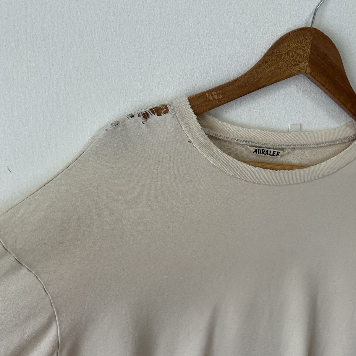 Auralee Aurelee Distress Basic T Shirt Size US L / EU 52-54 / 3 - 6 Thumbnail
