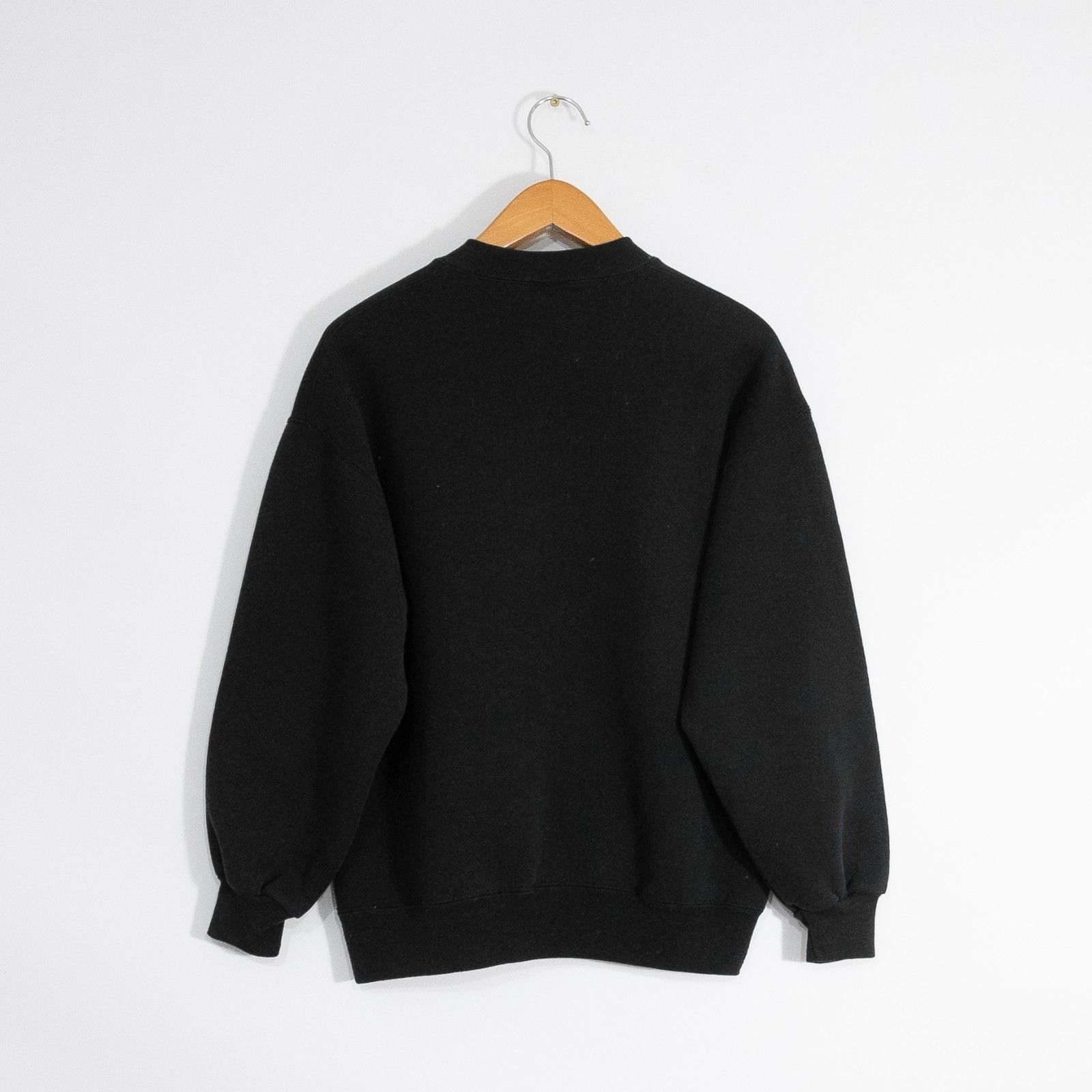 Jerzees Vintage 90s Jerzees Blank Sweatshirt Large Black Distressed Size US L / EU 52-54 / 3 - 5 Thumbnail