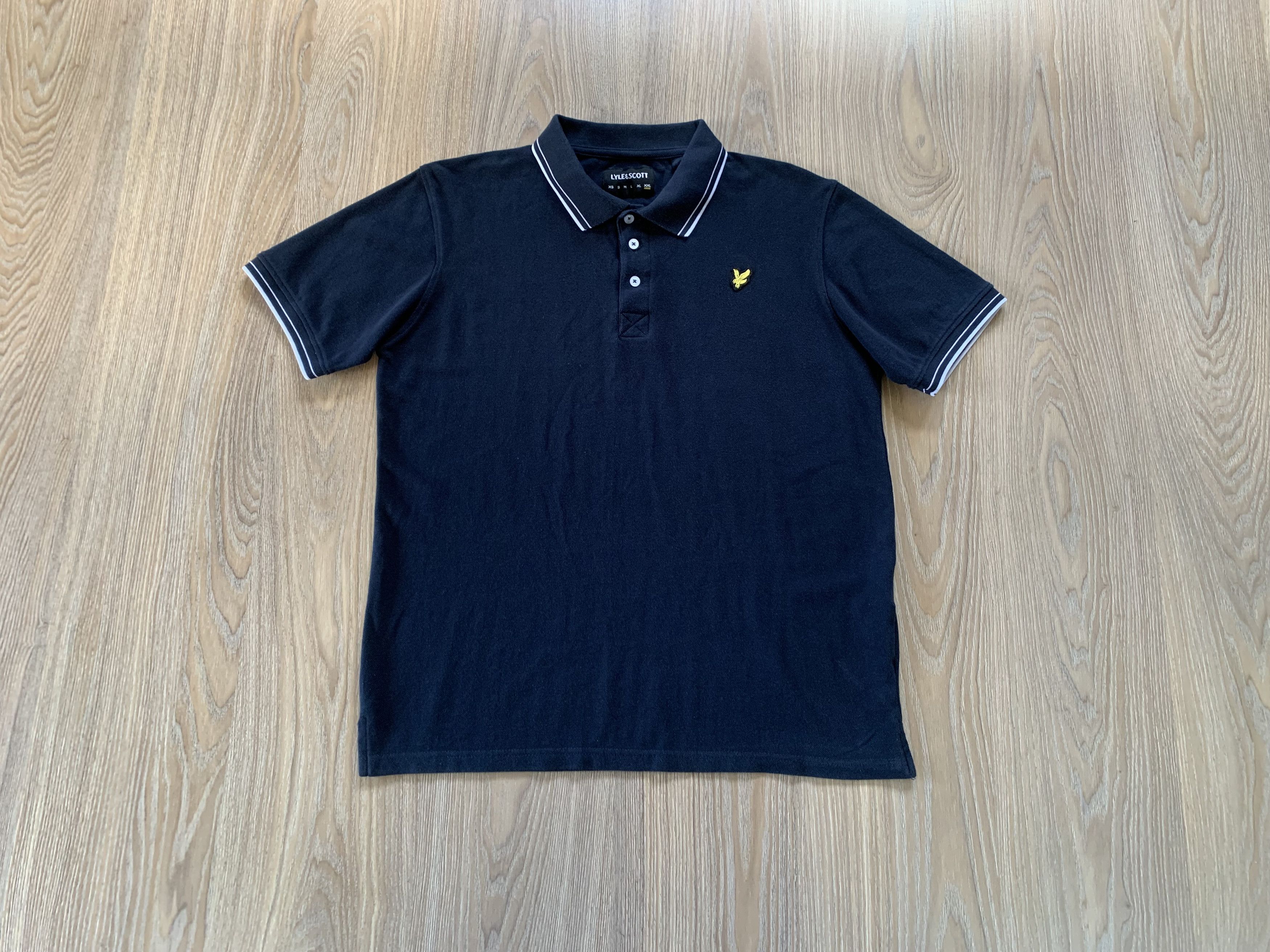 Lyle & Scott Lyle & Scott Navy Blue Cotton Polo T-Shirt Size US XXL / EU 58 / 5 - 8 Thumbnail
