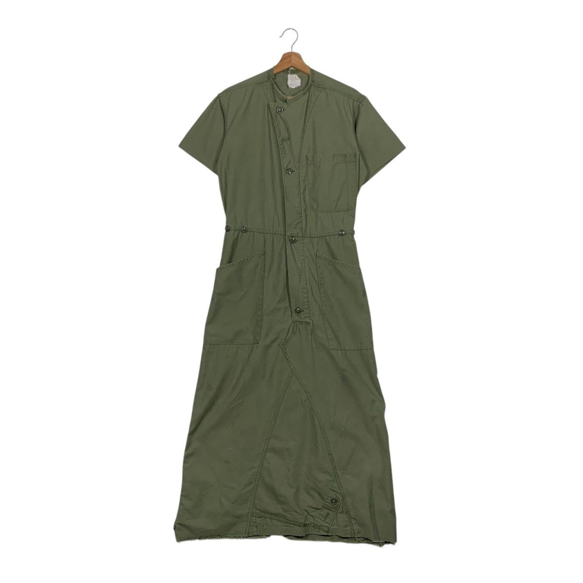 Custommade Vintage Army Issues OG Coverall Dress Custom Made #1836-C80 Size S / US 4 / IT 40 - 1 Thumbnail