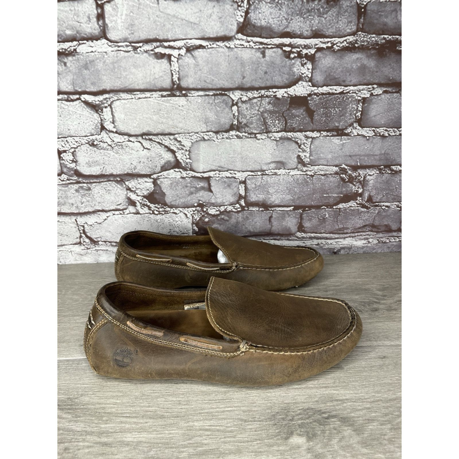 Timberland Timberland Brown Nubuck Leather Moc Slip On Loafers Driving Size US 8.5 / EU 41-42 - 14 Thumbnail