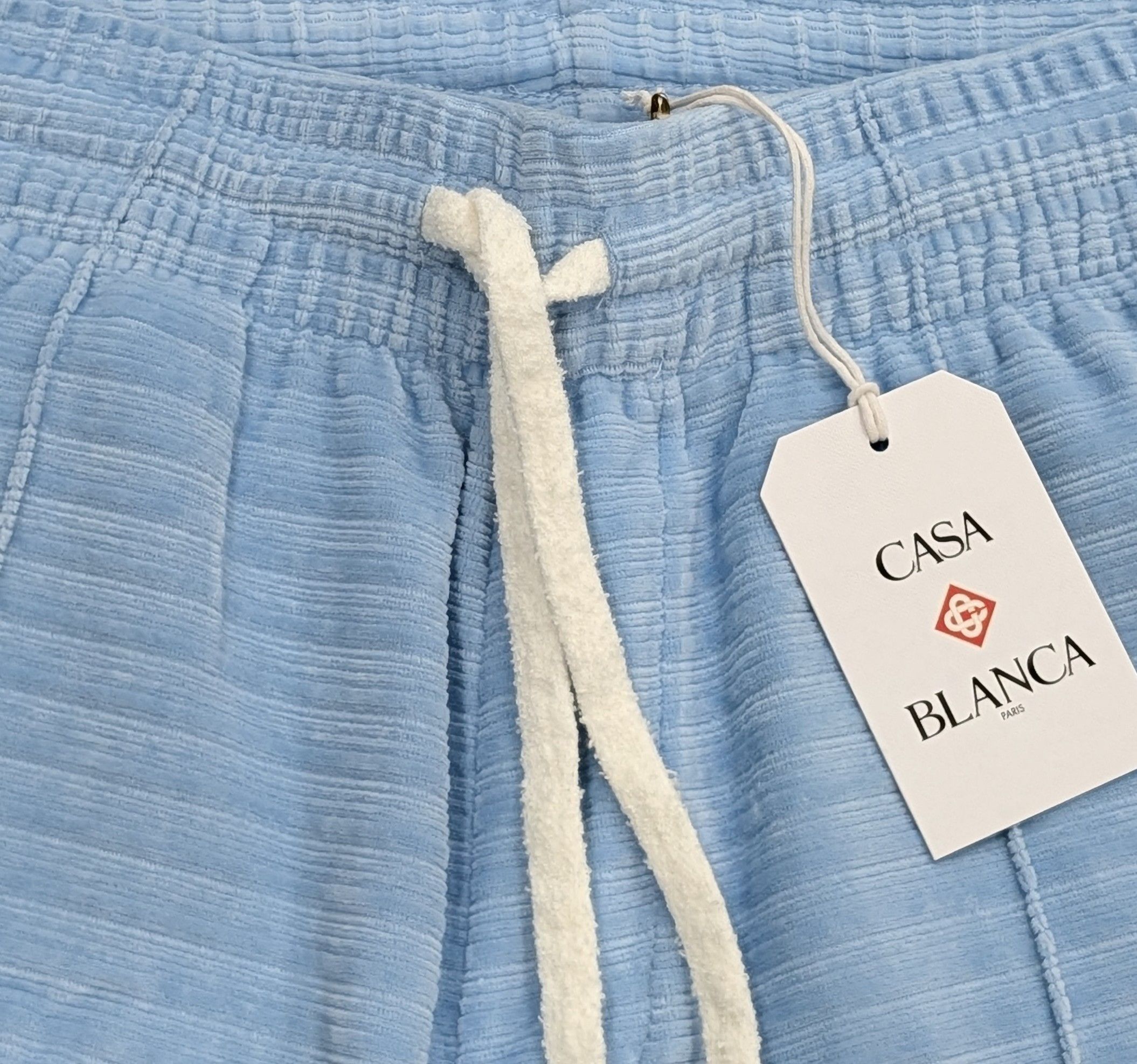 Casablanca Casablanca Pintuck Velour Shorts Light Blue Large Size US 34 / EU 50 - 2 Thumbnail