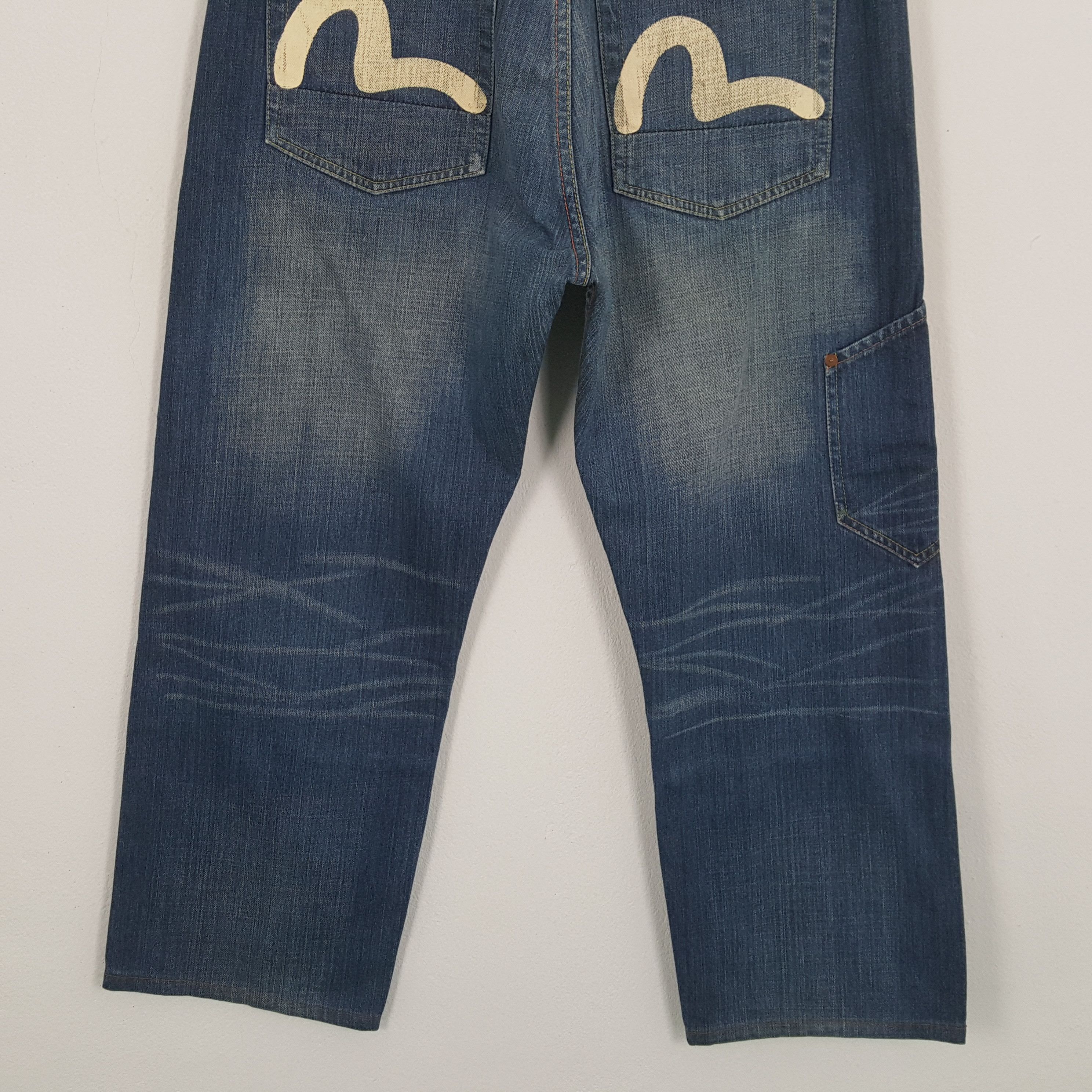 Evisu EVISU Japanese Brand Streetwear Custom Daicock Style Jeans Size US 31 - 6 Thumbnail
