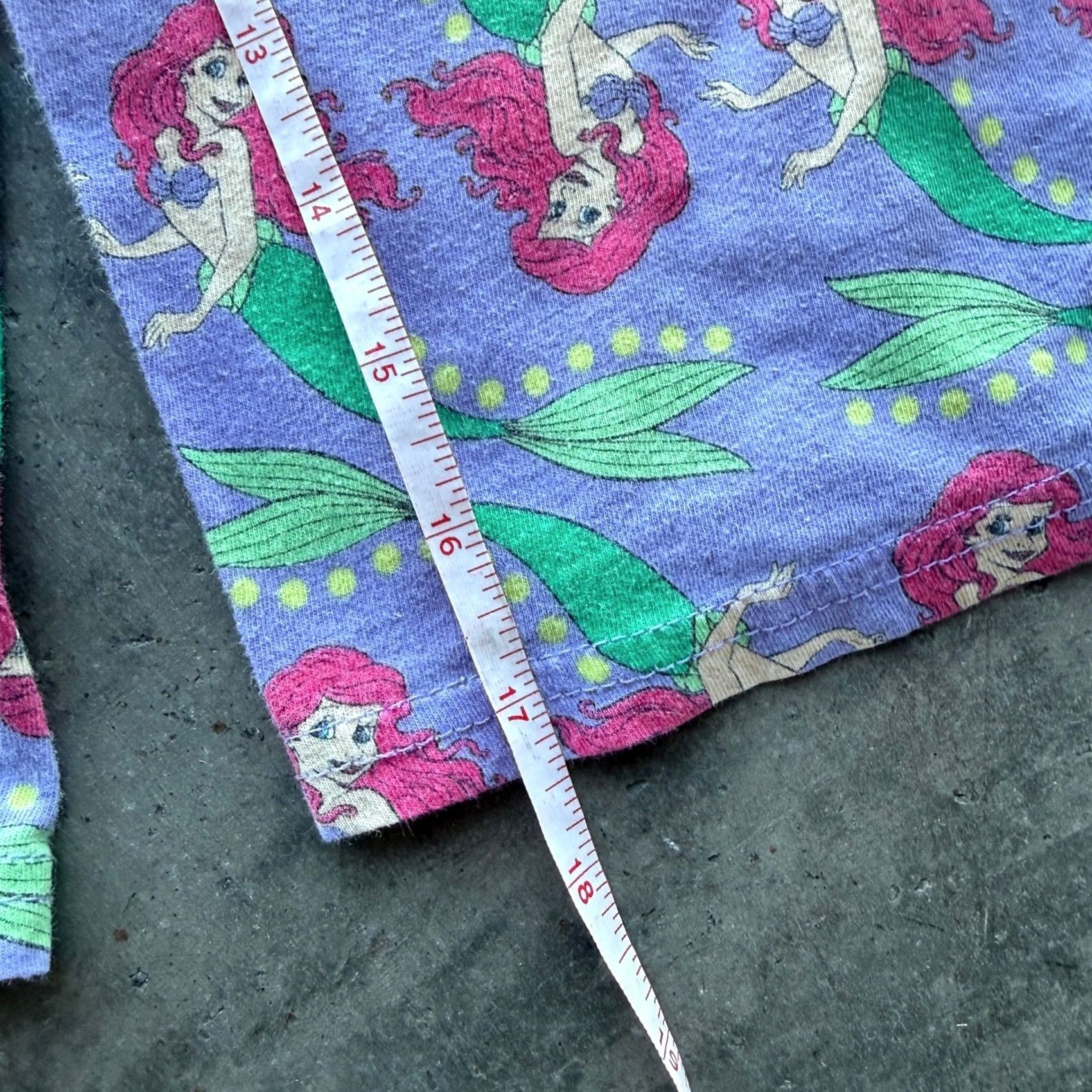 Disney VINTAGE Disney Ariel Little Mermaid Purple Leg Baggy Pajama Lounge Pants 2X Womens Regular Capri 2XL Size 40" / US 18 - 4 Thumbnail