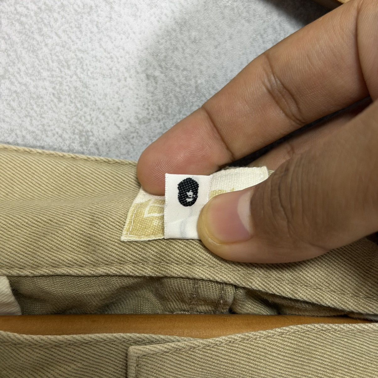 Bape BAPE Vintage Script Logo Chino Pants - Khaki/Tan - Size M Size US 31 - 11 Thumbnail