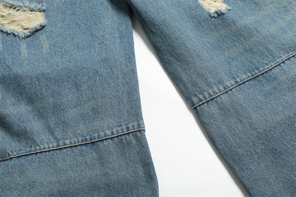 Jean American distressed men's vintage wide-leg ripped jeans Size US 32 / EU 48 - 4 Thumbnail
