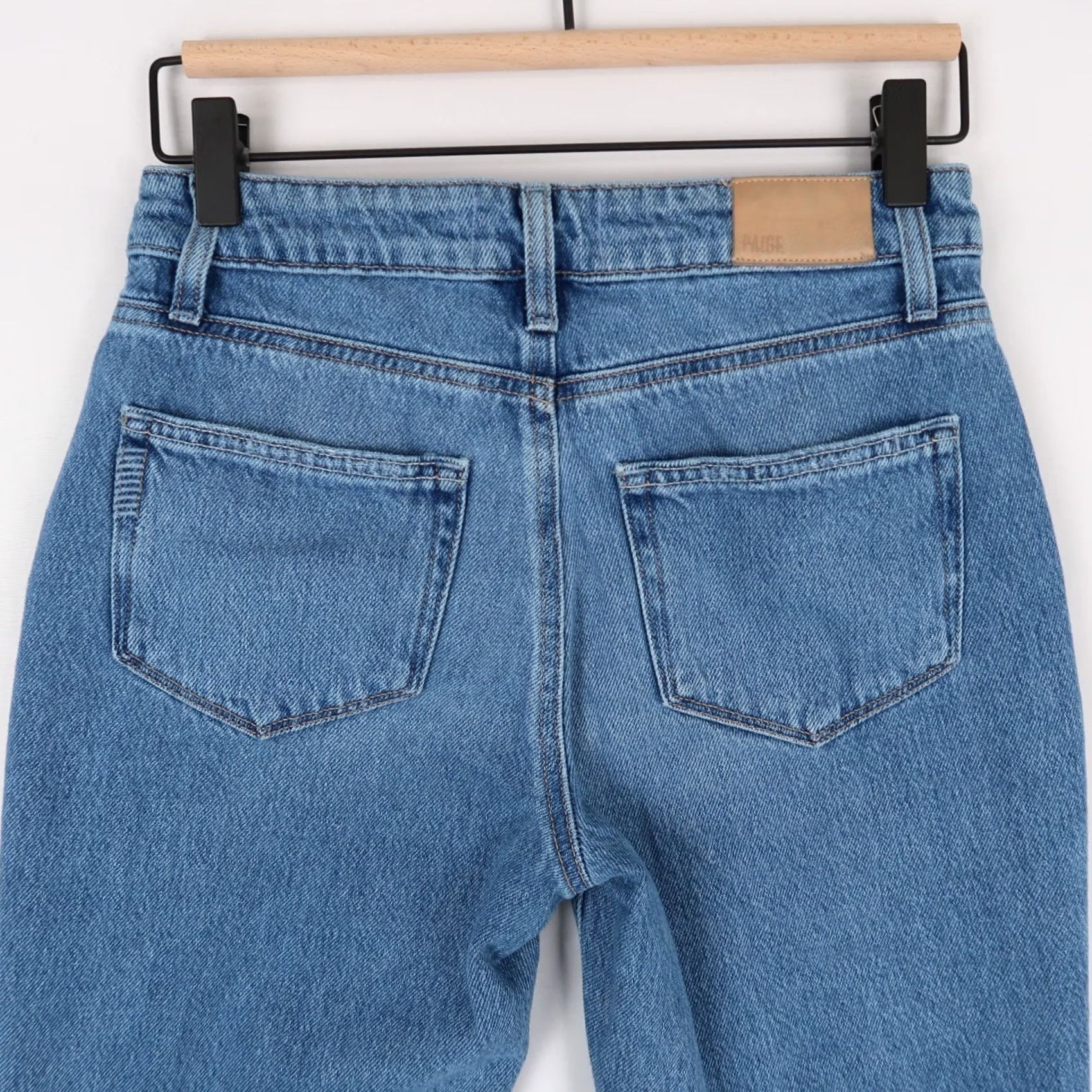 Paige Paige Jeans Womens Blue Straight Leg Button Fly 24 Coastline Size 42" / US 20 - 5 Thumbnail