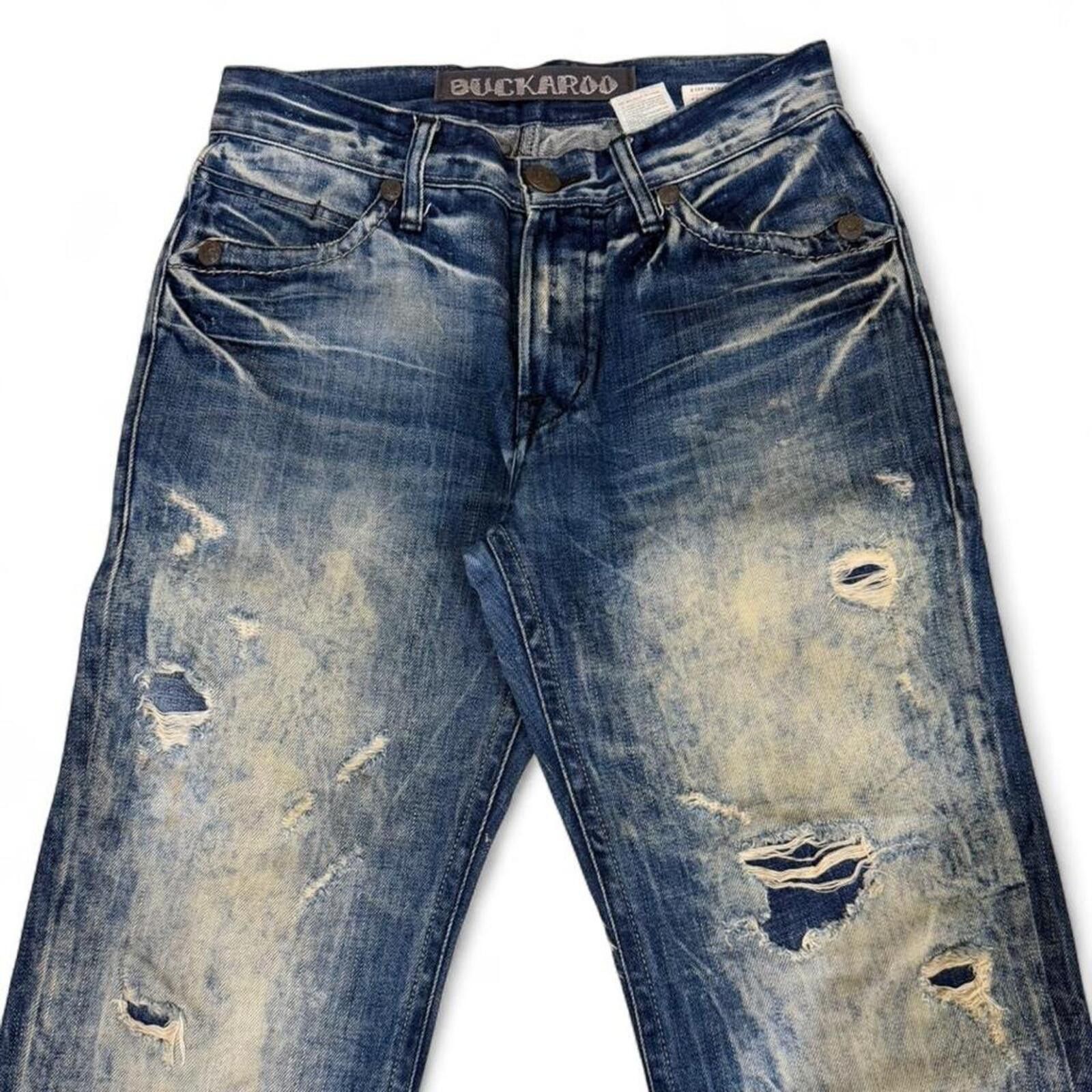 True Religion Buckaroo vintage denim jeans flap pockets mud wash shade Size 30" / US 8 / IT 44 - 5 Thumbnail