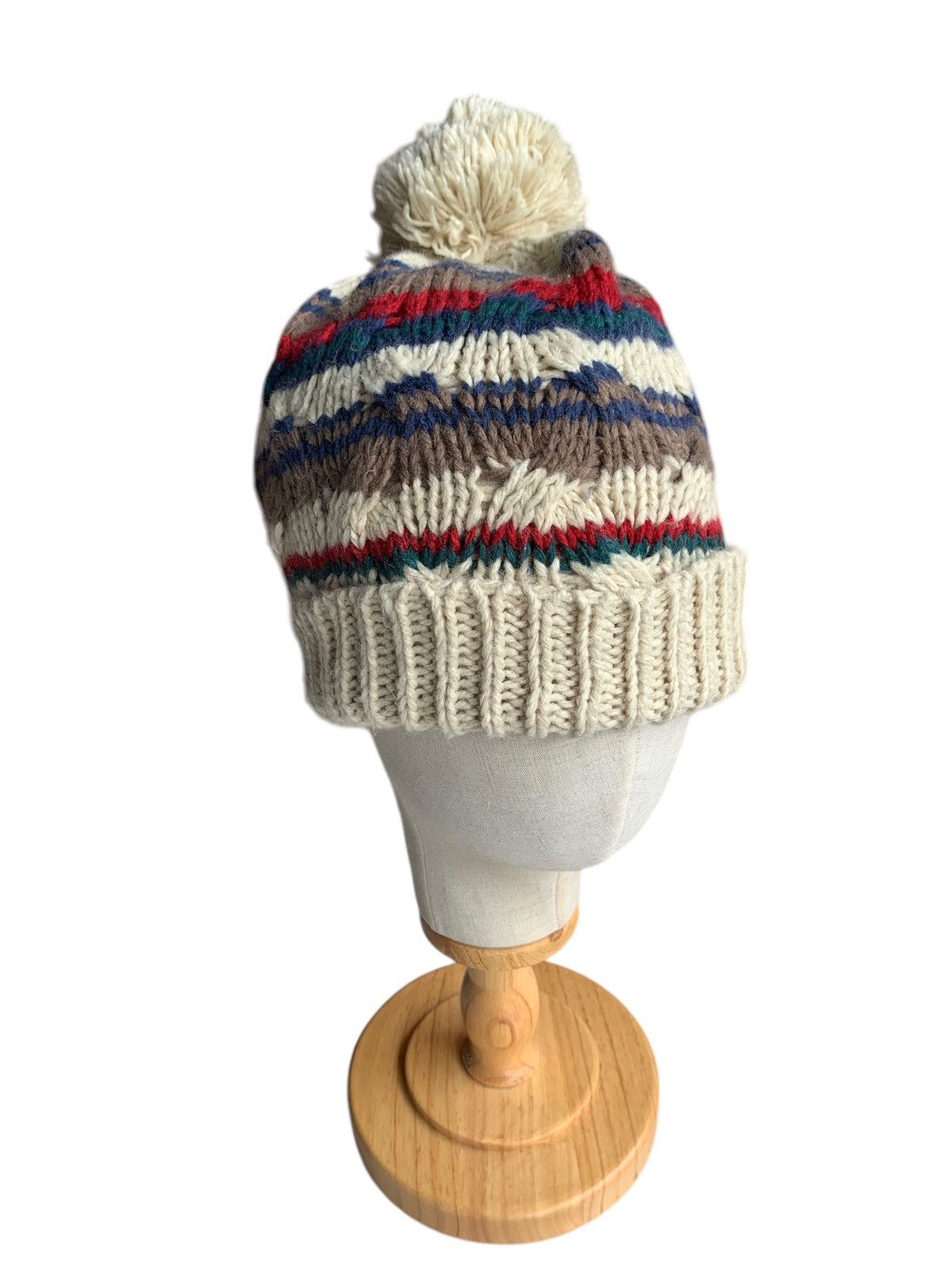 Handmade × Japanese Brand knitted crochet Multicolour Rare Beanie Hats Size ONE SIZE - 8 Thumbnail