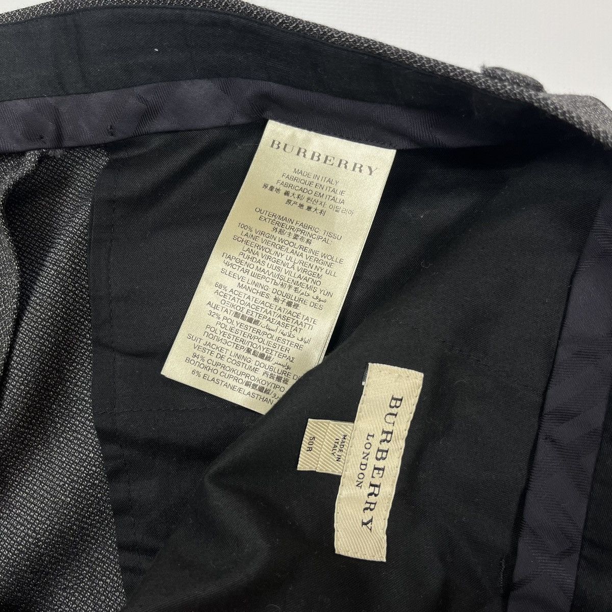 Burberry Burberry London Millbank Travel Suit Grey Wool Italy 50R Size 50R - 21 Thumbnail