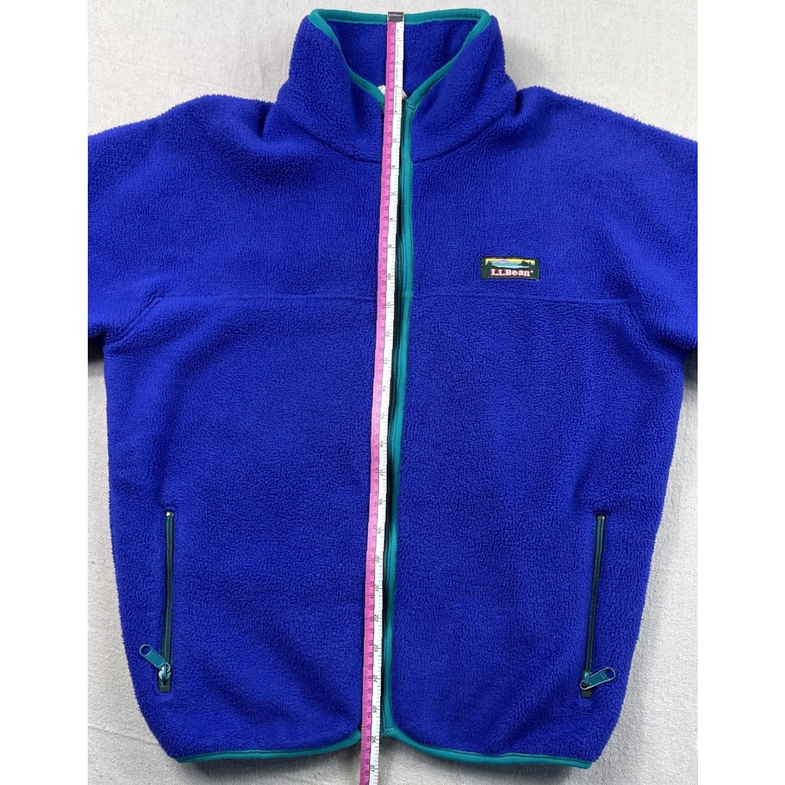 Vintage Vtg LL Bean Jacket 90s Sz M Women’s Fleece Full Zip Made In USA Pockets Gorpcore Blue Jacket Style Fleece Zipped Pockets Size M / US 6-8 / IT 42-44 - 7 Thumbnail