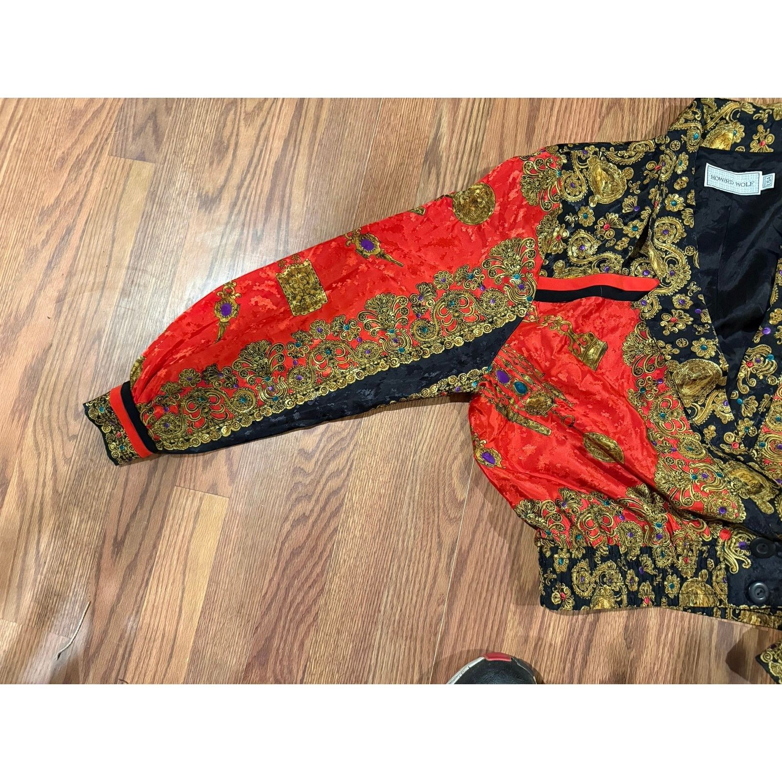 Other 70s/80s Silk Howard Wolf Blazer Size XL / US 12-14 / IT 48-50 - 2 Thumbnail