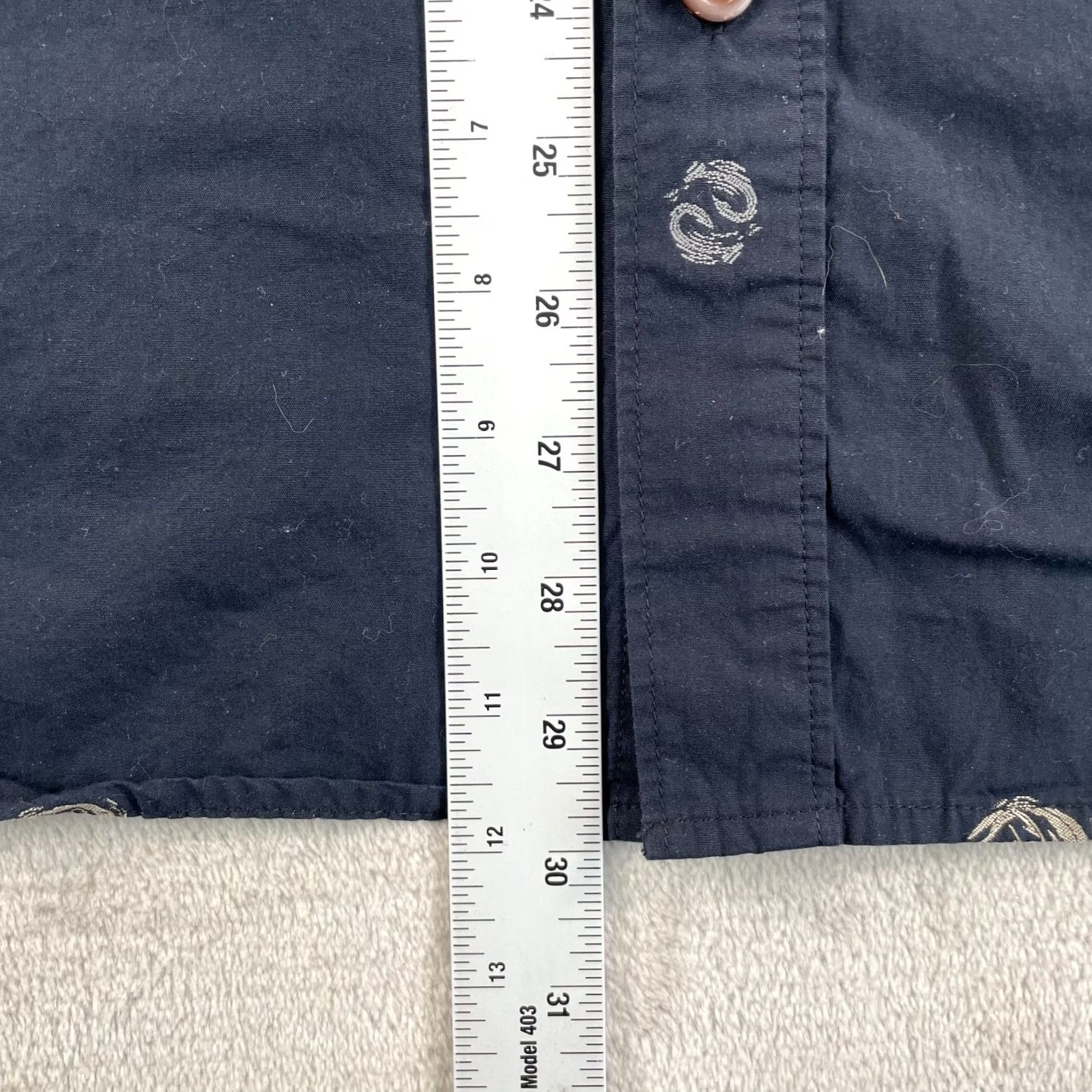 Quiksilver Quiksilver Waterman Shirt Men Large Navy Embroidered Fish Hawaiian Short Sleeve Size US L / EU 52-54 / 3 - 6 Thumbnail