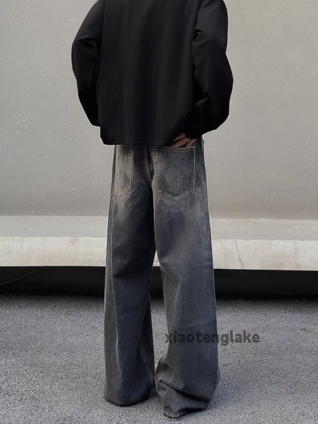 Jean × Vintage Washed faded cleanfit yuppie y2k paint stain jeans Size US 32 / EU 48 - 2 Thumbnail