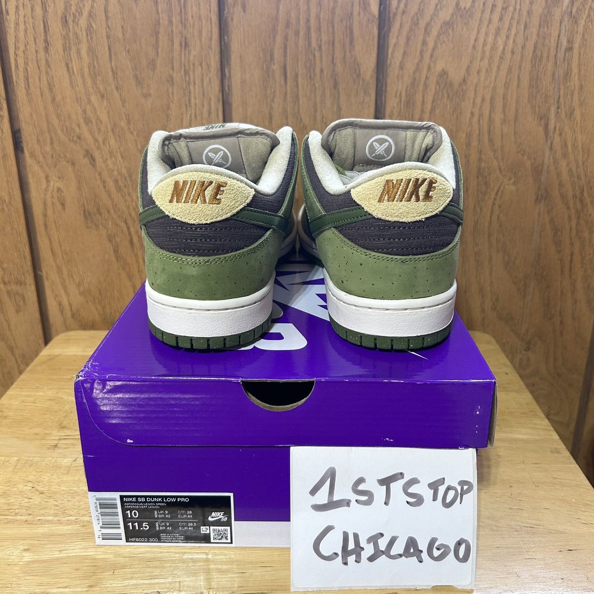 Nike × Nike SB × Yuto Horigome Nike SB Dunk Low Yuto Horigome Matcha Size 10 HF8022-300 NEW Size US 10 / EU 43 - 3 Thumbnail