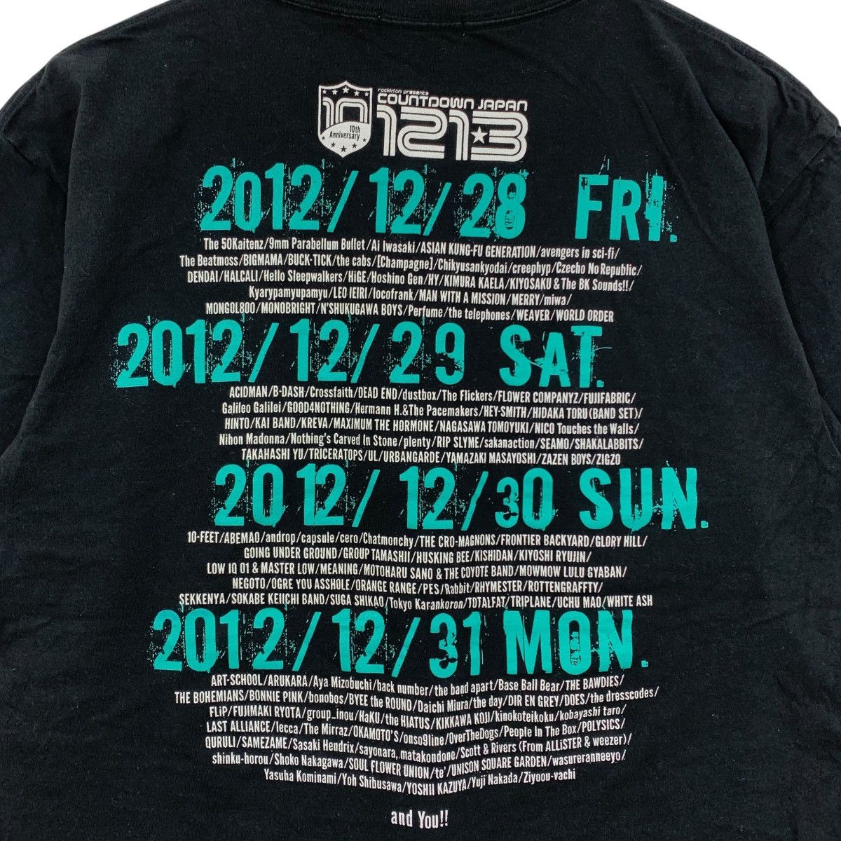 Japanese Brand ROCKIN’ ON Countdown Japan 2012 Makuhari Messe Hall Tshirt Size US XL / EU 56 / 4 - 6 Thumbnail