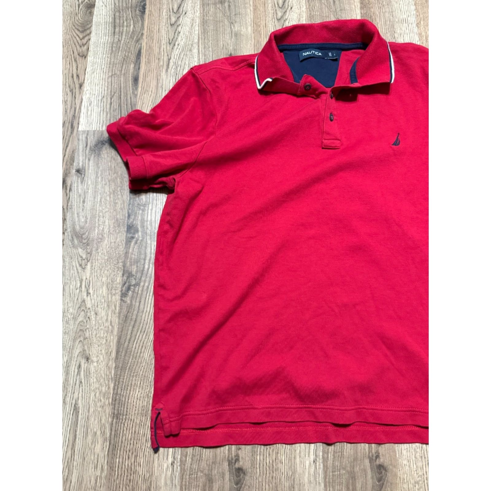 Nautica Nautica Polo Shirt Men's Large Red Short Sleeve Stretch Casual Size US L / EU 52-54 / 3 - 4 Thumbnail