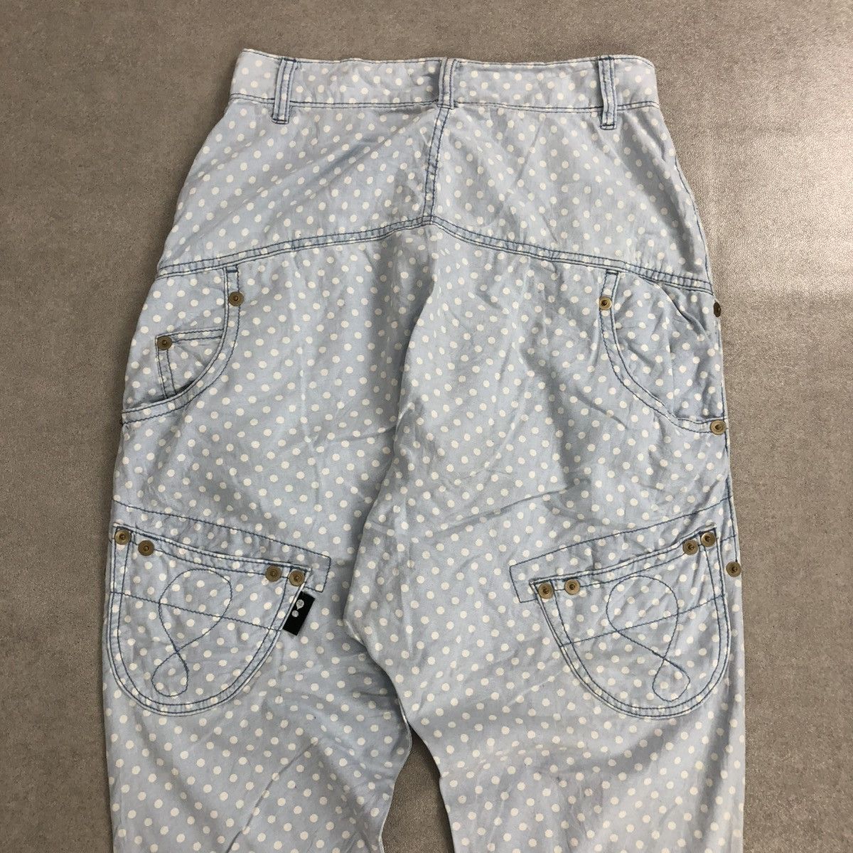 Issey Miyake × Japanese Brand × mercibeaucoup 🇯🇵2000s Issey Miyake Mercibeaucoup Drop Crotch Polkadot Pants Size US 27 - 2 Thumbnail