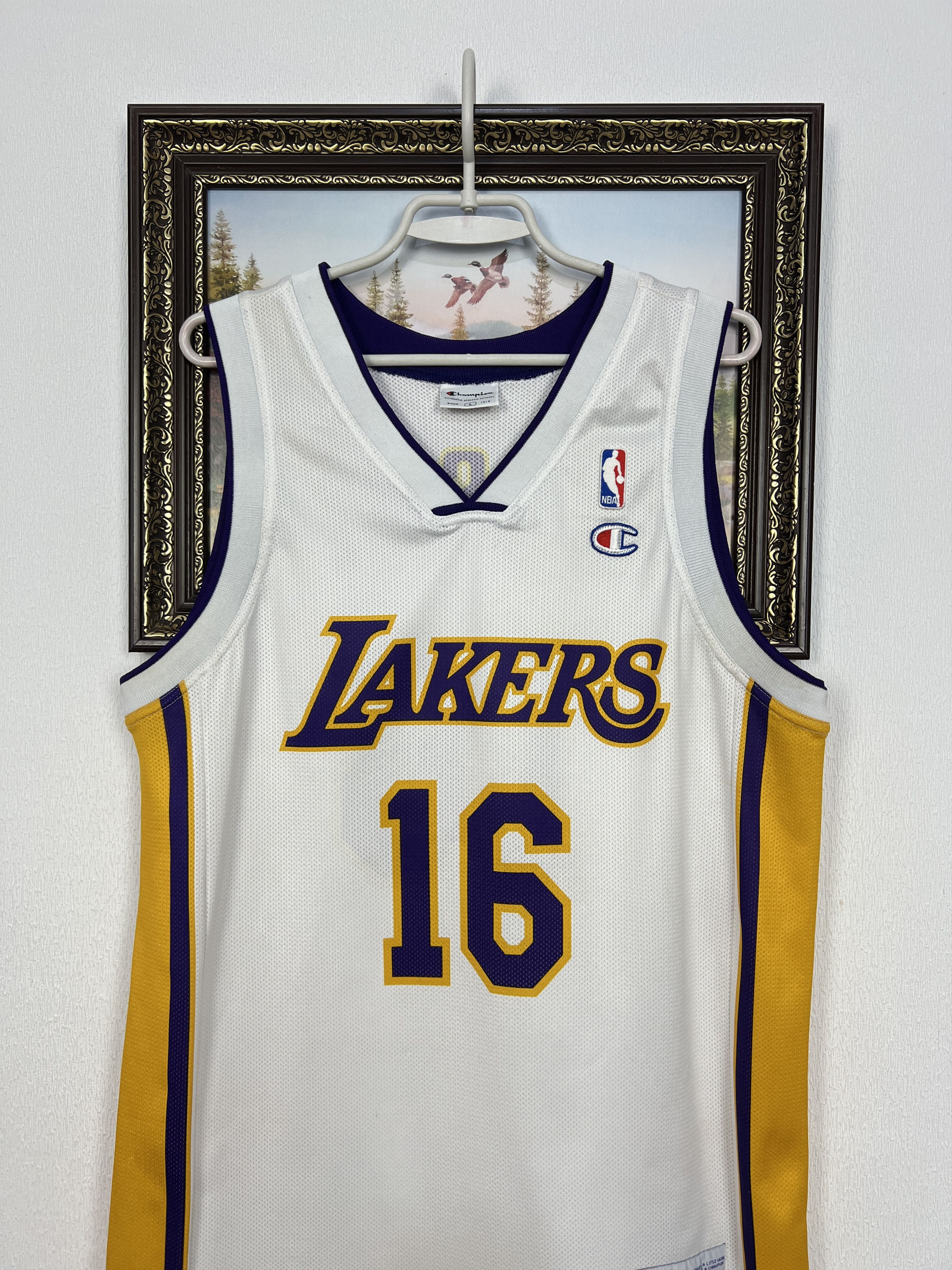 Champion Vintage 90's Champion LA Los Angeles Lakers Gasol Jersey Size US L / EU 52-54 / 3 - 2 Thumbnail