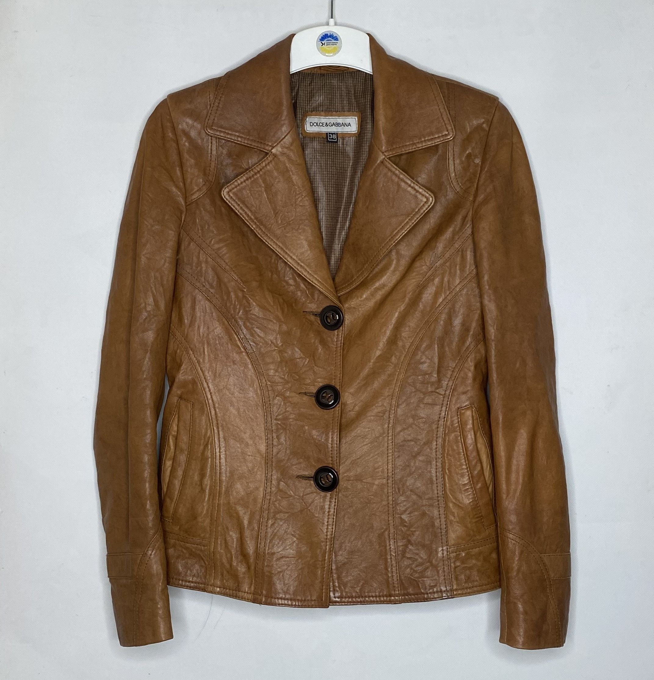 Dolce & Gabbana × Vintage DOLCE & GABBANA LEATHER JACKET AUTHENTIC WOMEN SIZE 38 Size XS / US 0-2 / IT 36-38 - 1 Thumbnail