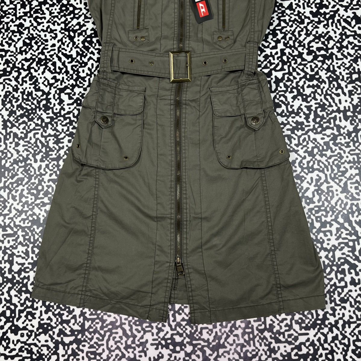 Diesel Vintage Y2K Diesel Japanese Style Belted Zip Casual Dress Size S / US 4 / IT 40 - 7 Thumbnail
