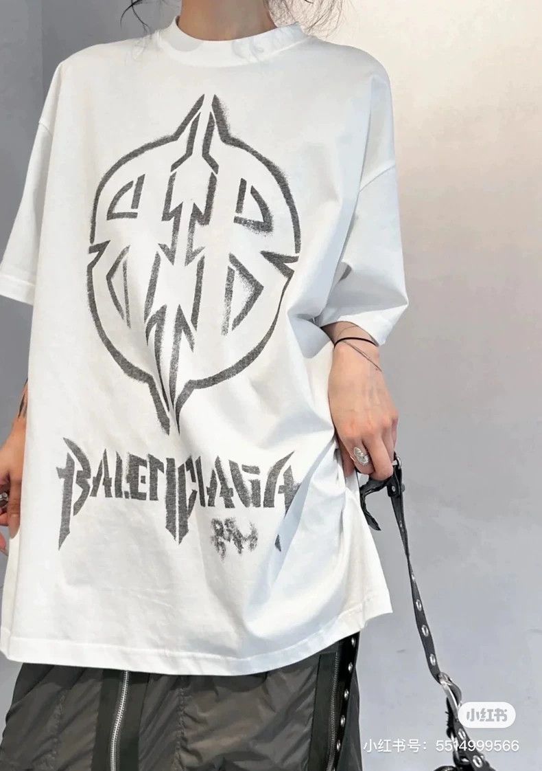 Balenciaga Balenciaga Letter Printed Crewneck Short Sleeve FW24Tee Lo Size US M / EU 48-50 / 2 - 9 Thumbnail