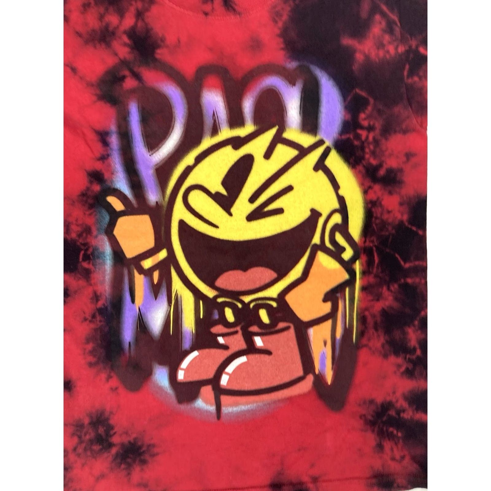 Etro Pac-Man Retro Graphic T-shirt Women Small Red Tie Dye Short Sleeve Size S / US 4 / IT 40 - 2 Thumbnail