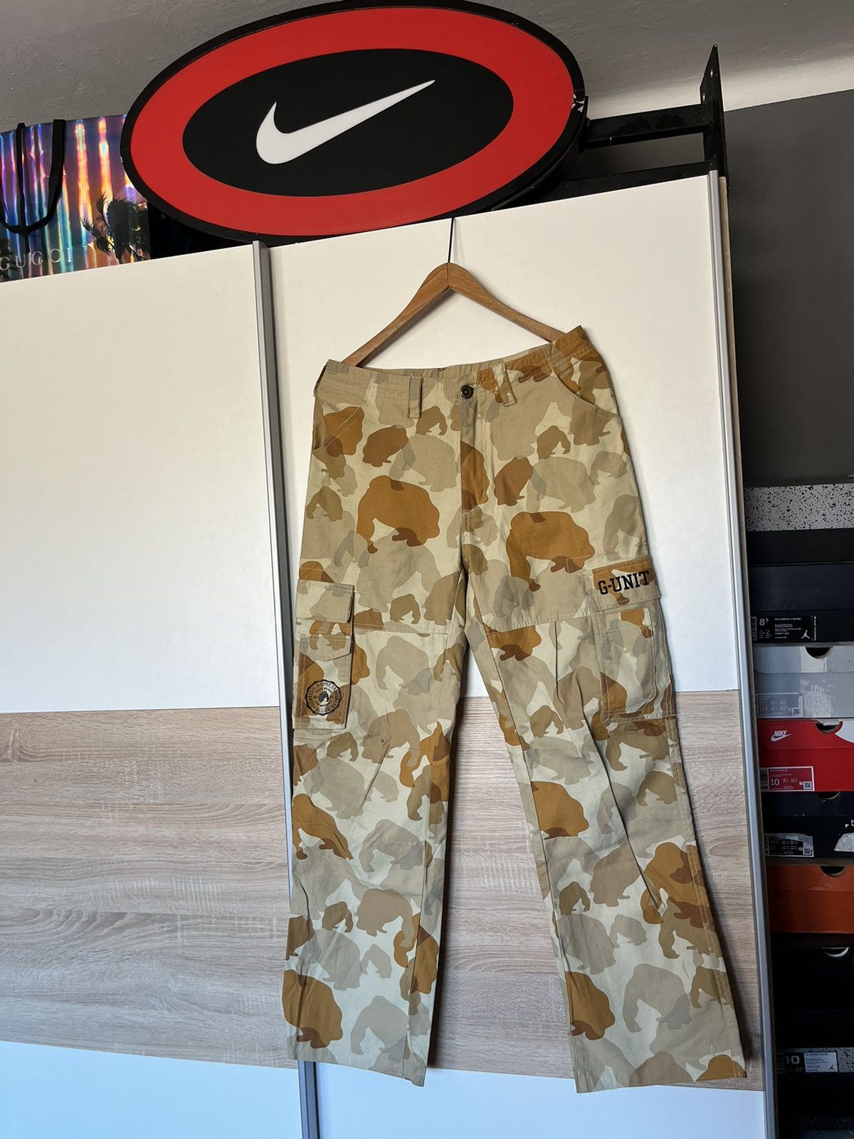 G-Unit × Vintage Vintage 90’s G Unit Baggy Cargo Camo Pants RAP Hip Hop Opium Size US 32 / EU 48 - 1 Thumbnail