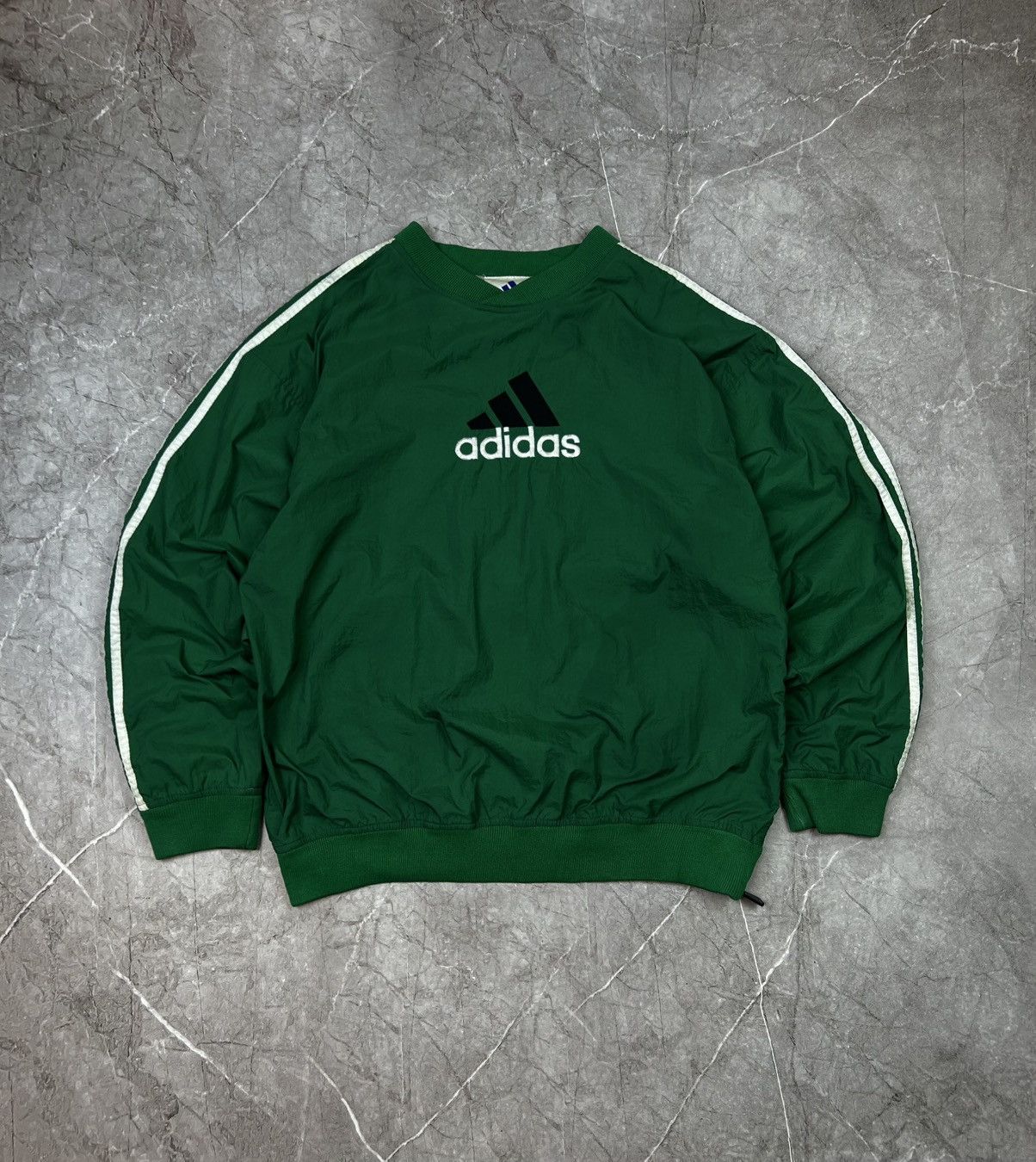 Adidas Vintage 90s Adidas Jacket Mens Large Green Lined Pullover Size US M / EU 48-50 / 2 - 4 Thumbnail
