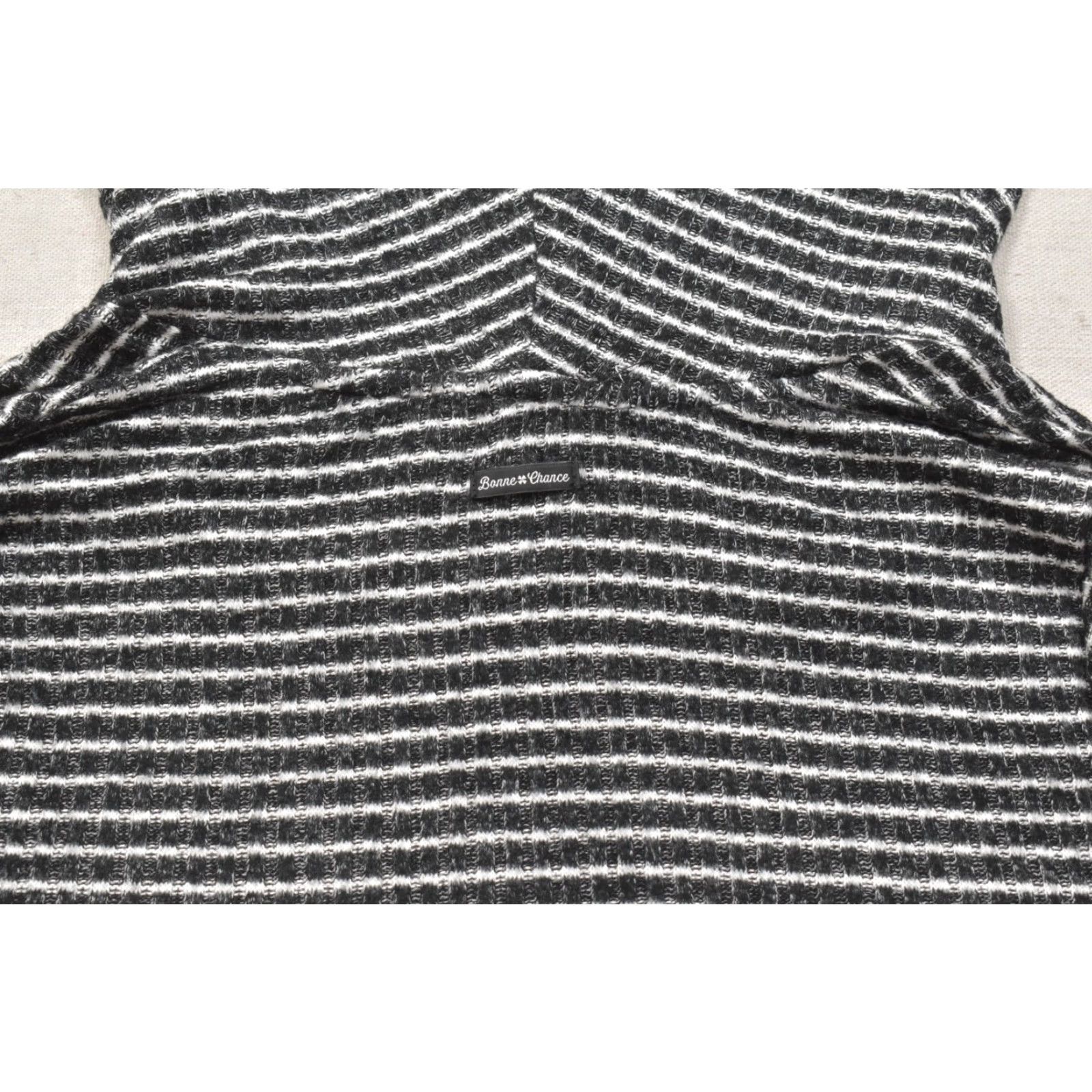 Lucky Brand Lucky Brand Women's Sweater Pullover XS Striped Black White Shrug Neck Long Sleeve Knit Casual Winter Spring Fall Mens/Womens Size XS / US 0-2 / IT 36-38 - 6 Thumbnail