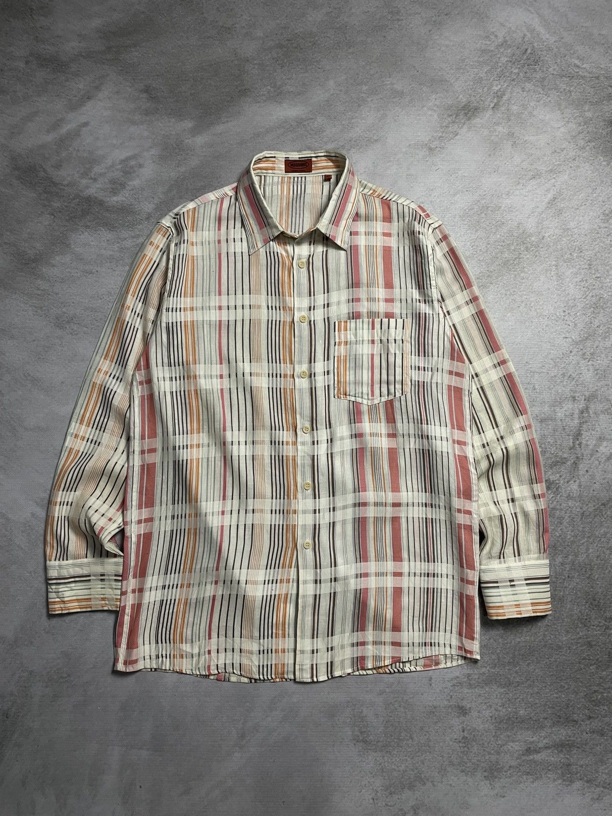 Missoni Missoni Abstract Multi Color Long Sleve Shirt Size US L / EU 52-54 / 3 - 1 Thumbnail