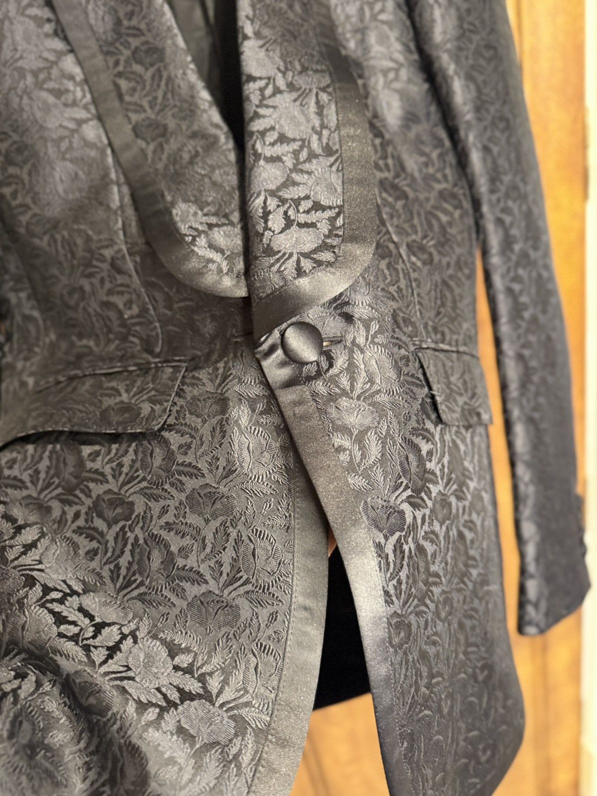 Celine Celine floral paisley smoking tuxedo dinner jacket Hedi 44 Size 36R - 9 Thumbnail