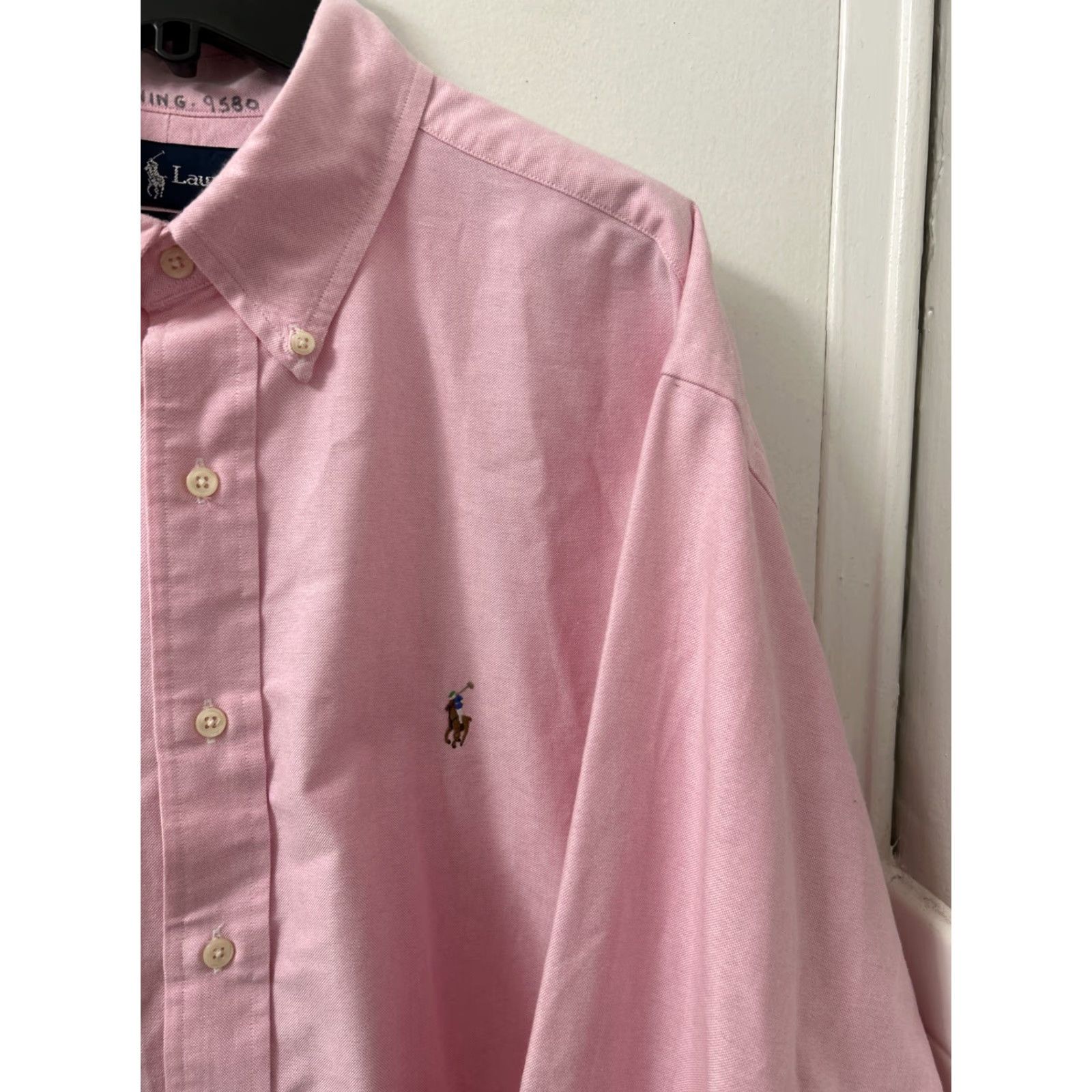 Ralph Lauren VINTAGE Ralph Lauren Shirt Mens XL Pink Oxford Button-Down L/S Classic Fold-Over Pockets Size US XL / EU 56 / 4 - 4 Thumbnail